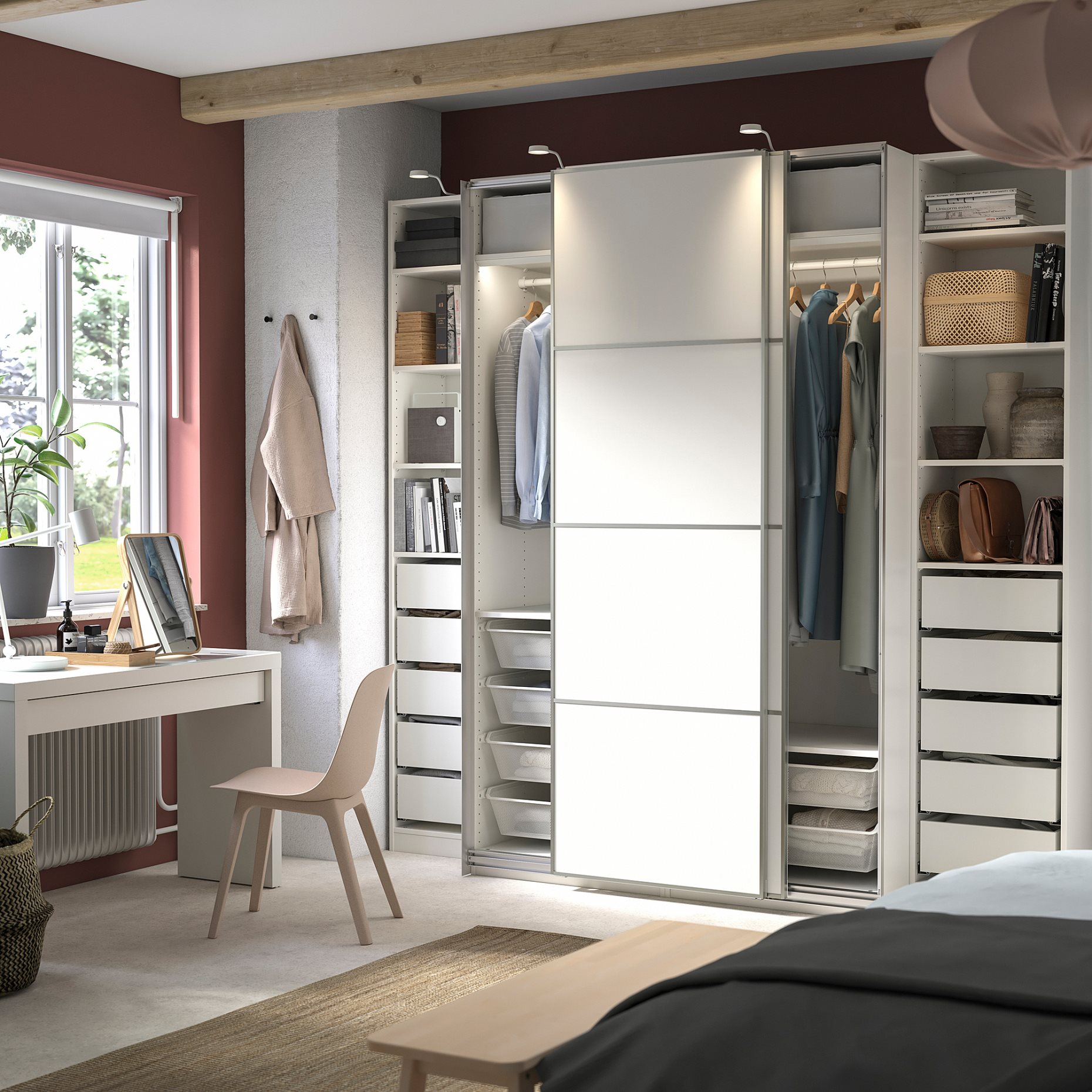 PAX/MEHAMN, wardrobe combination, 250x66x236 cm, 195.023.51