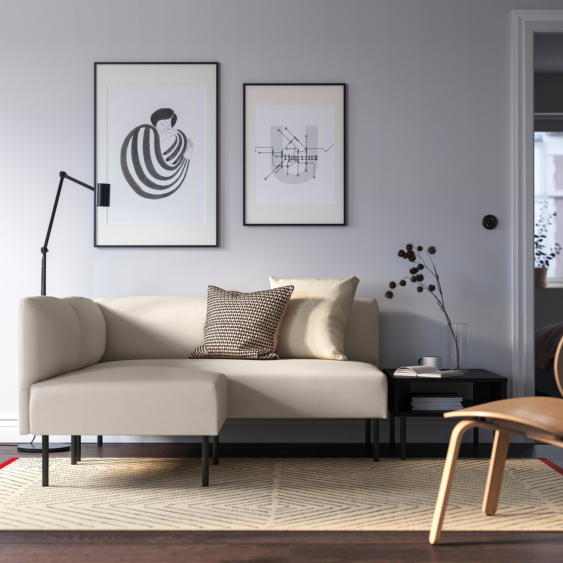 LILLEHEM, modular corner sofa, 2-seat, 195.362.85