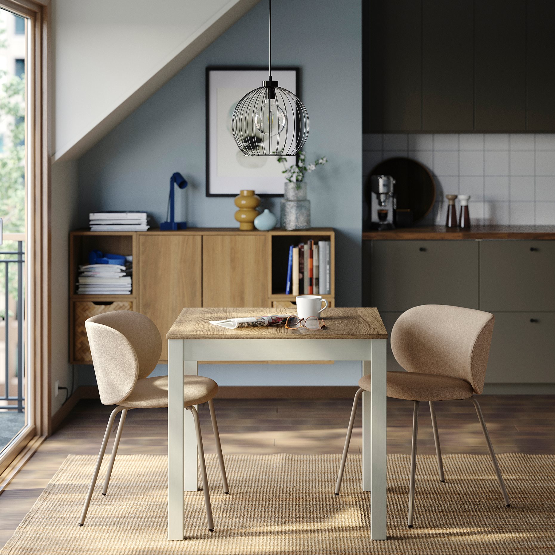 ÅLHULT/KRYLBO, table and 2 chairs, 80x74 cm, 196.101.00
