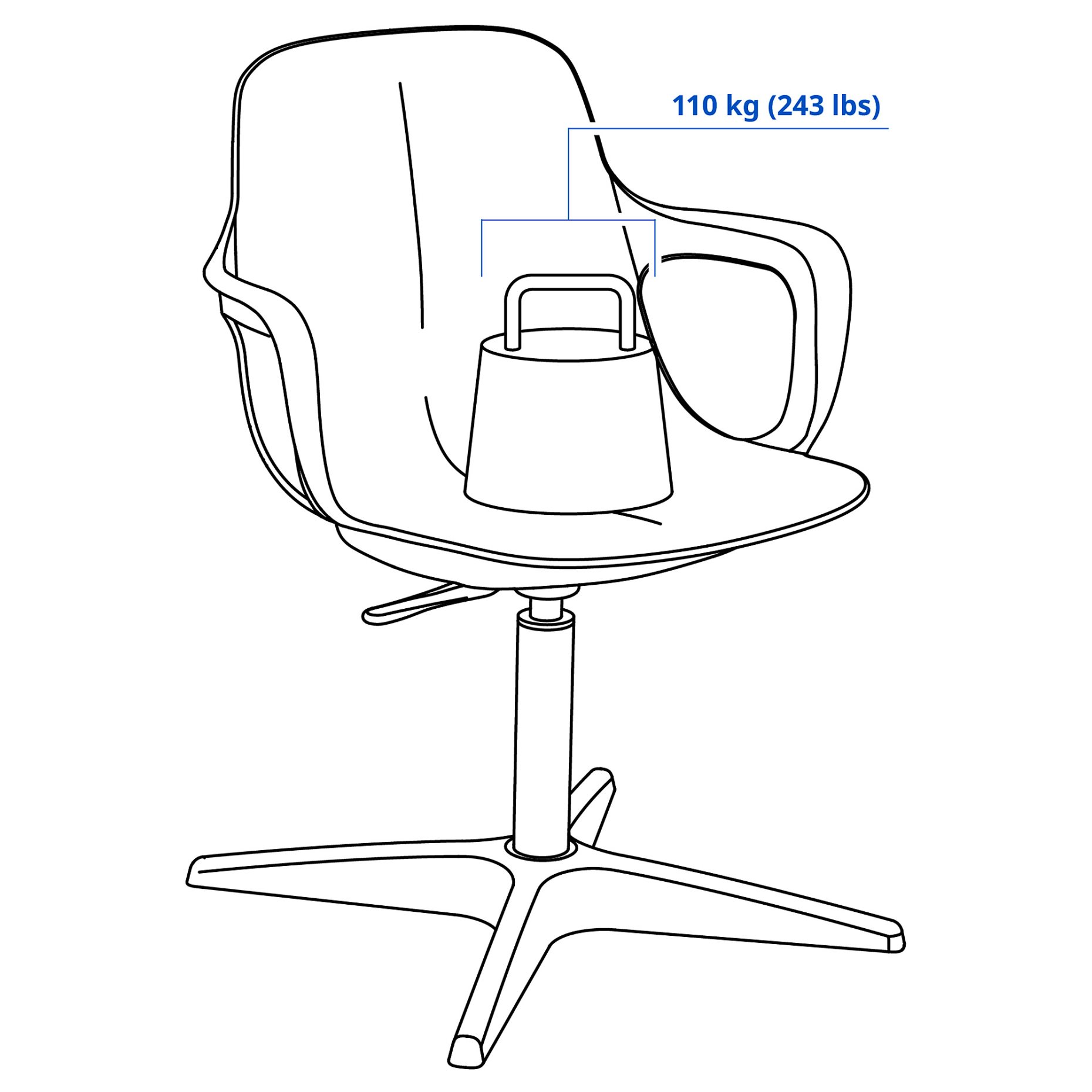 ODGER, περιστρεφόμενη καρέκλα, 203.952.70