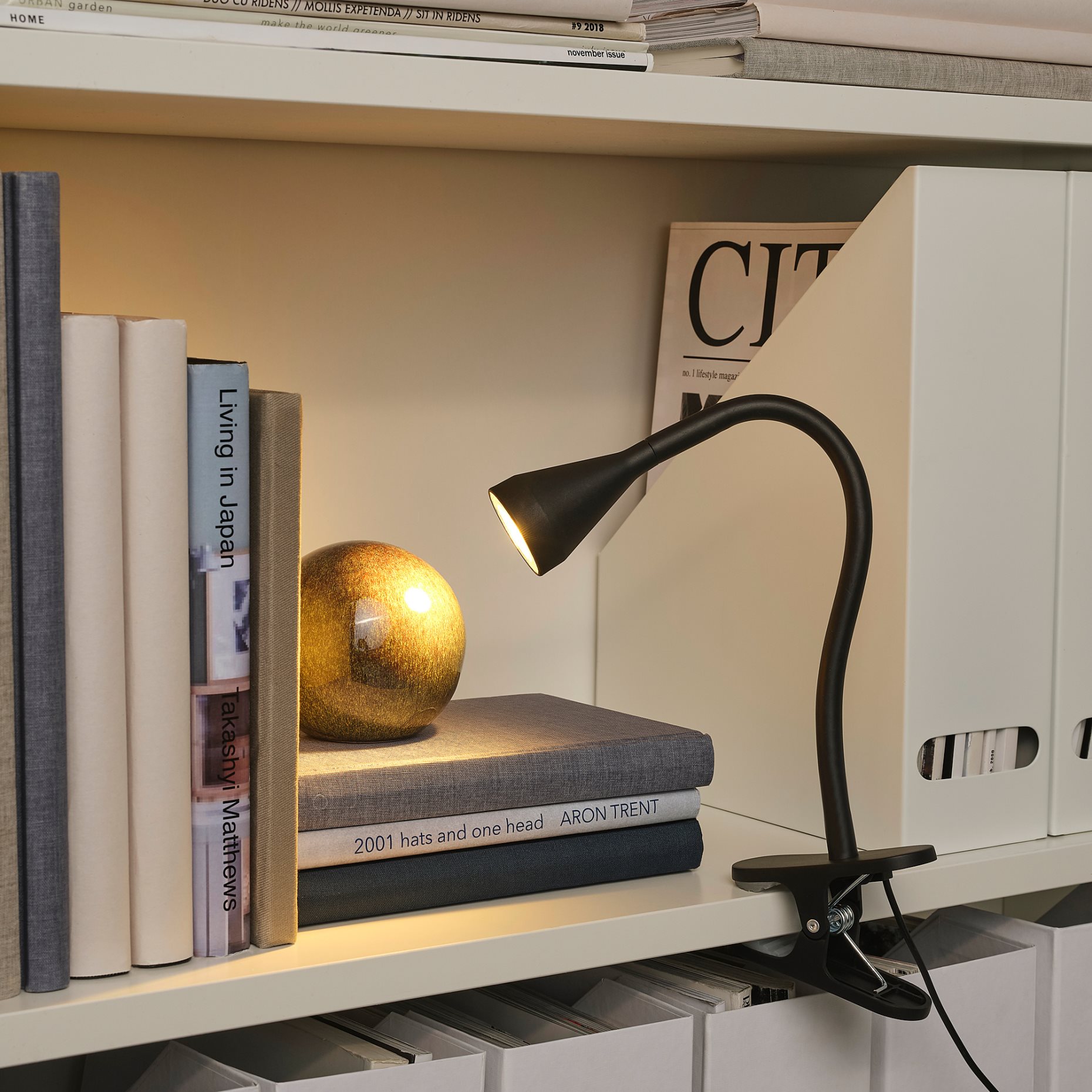 NÄVLINGE, σποτ με κλιπ και ενσωματωμένο φωτισμό LED, 204.498.81