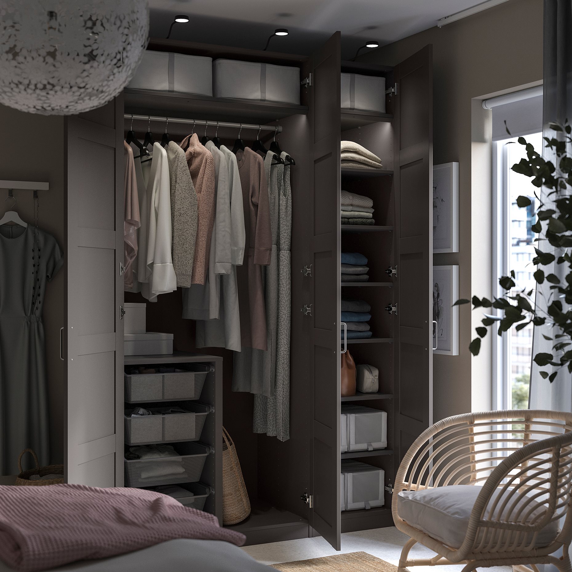 PAX, wardrobe frame, 100x58x236 cm, 204.582.05