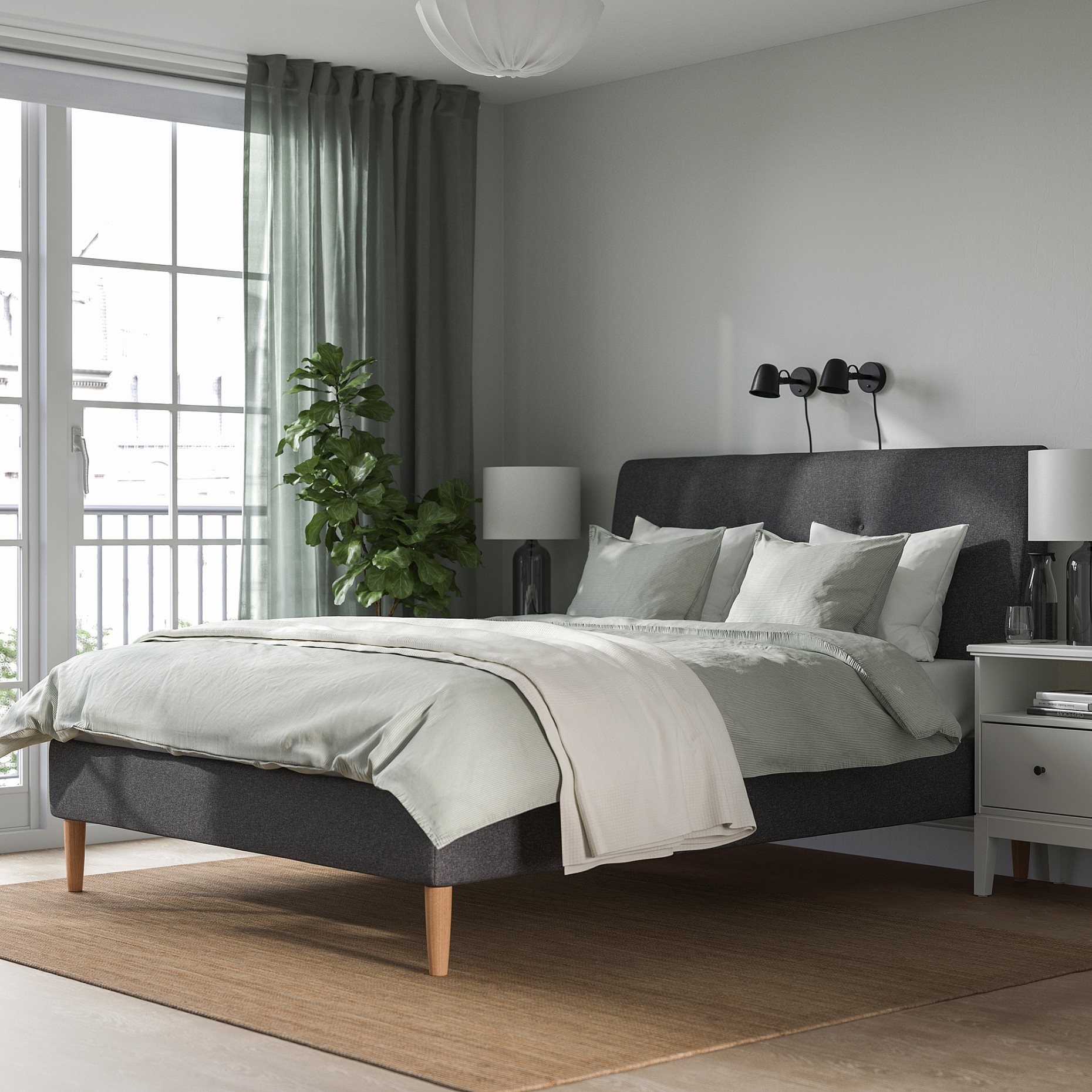 IDANÄS, upholstered bed, 160x200 cm, 204.589.41