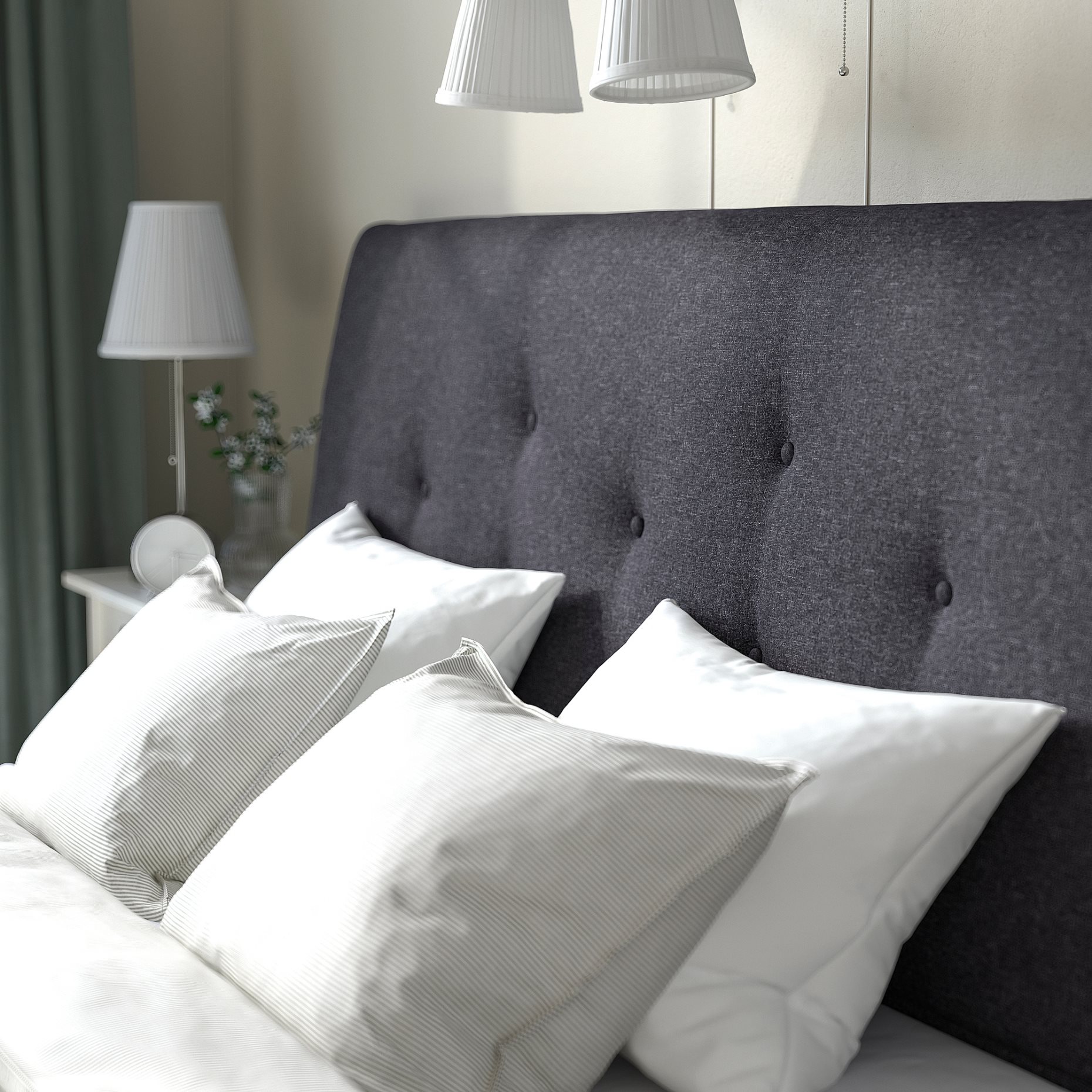 IDANÄS, upholstered bed, 160x200 cm, 204.589.41