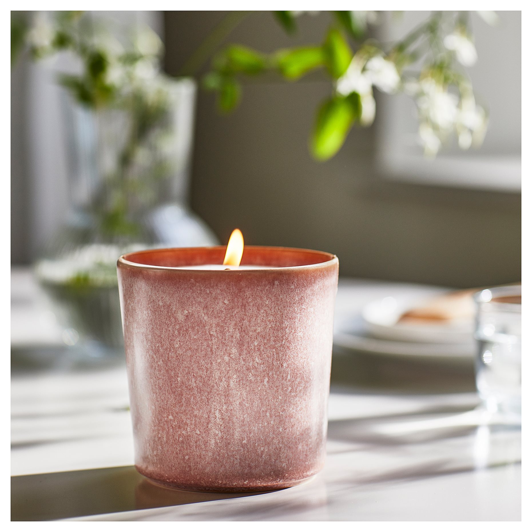 LUGNARE, scented candle in ceramic jar/Jasmine, 50 hr, 205.021.90