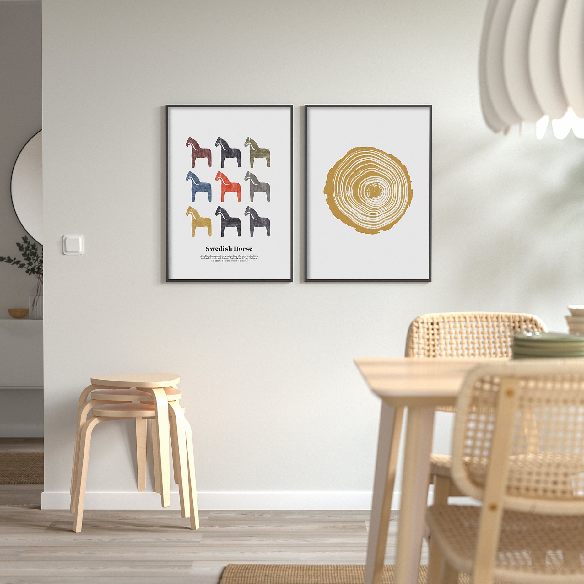BILD, poster/Swedish horses/2 pack, 50x70 cm, 205.606.46