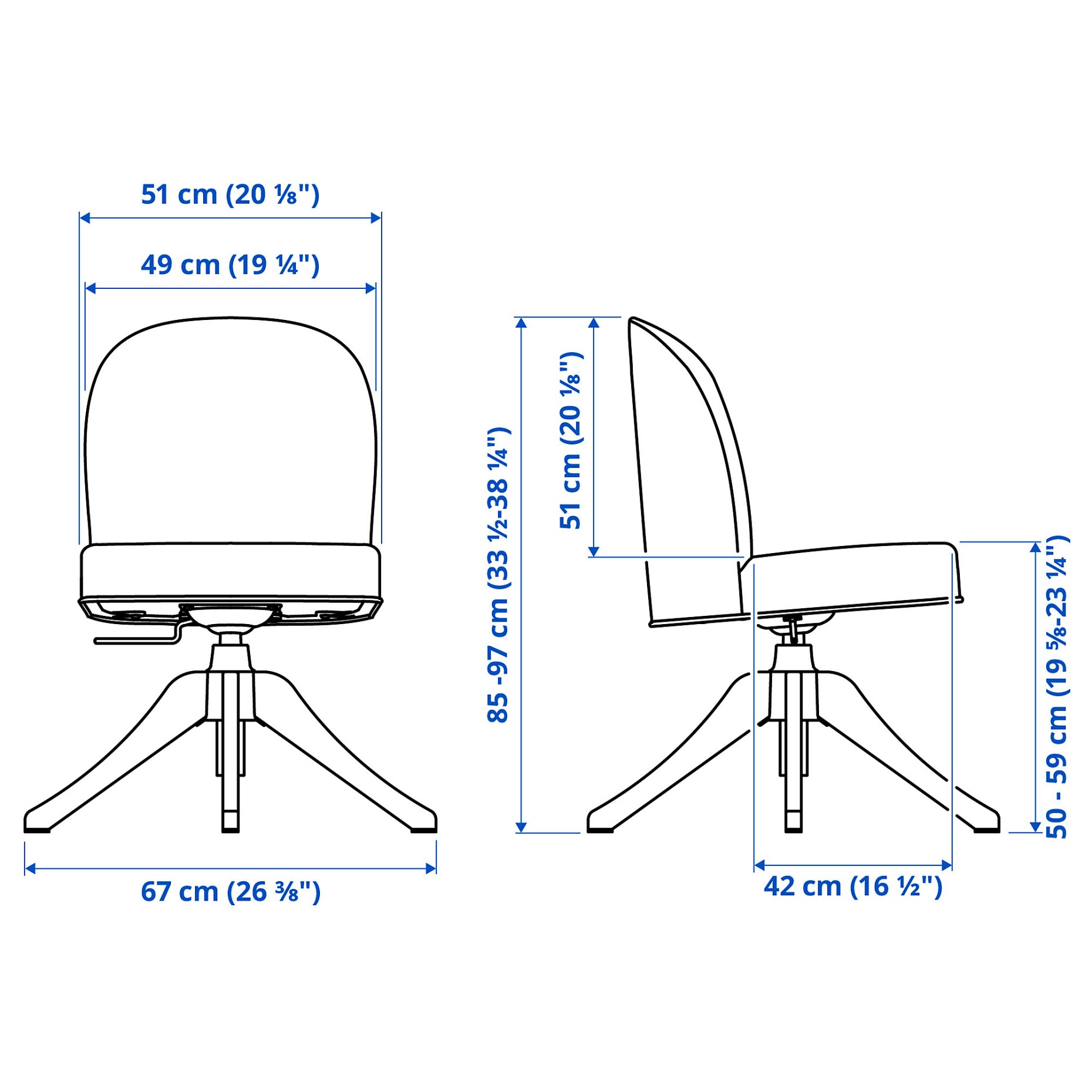 ROSENTORP, swivel chair, 205.765.53