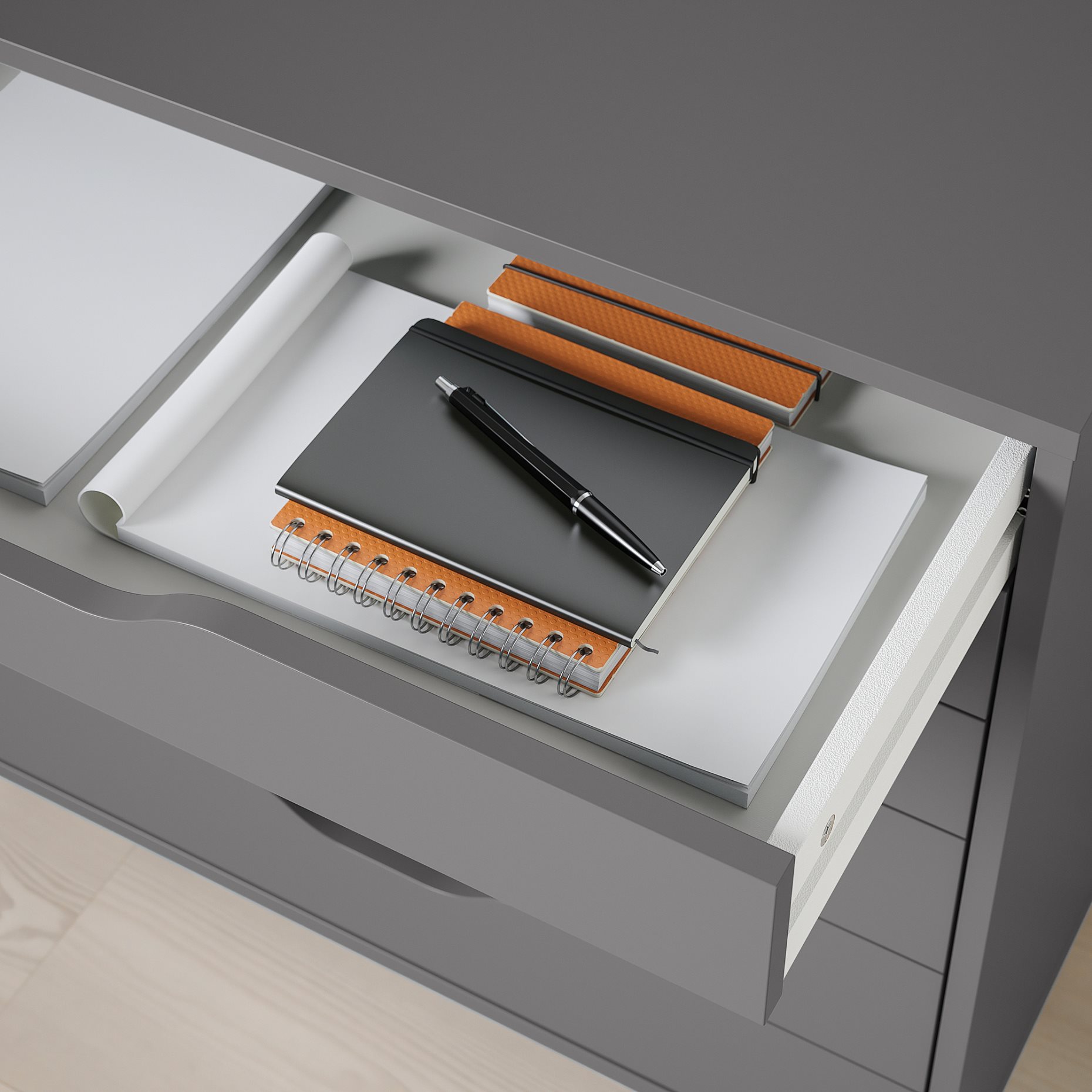 ALEX, drawer unit on castors, 67x66 cm, 205.888.91