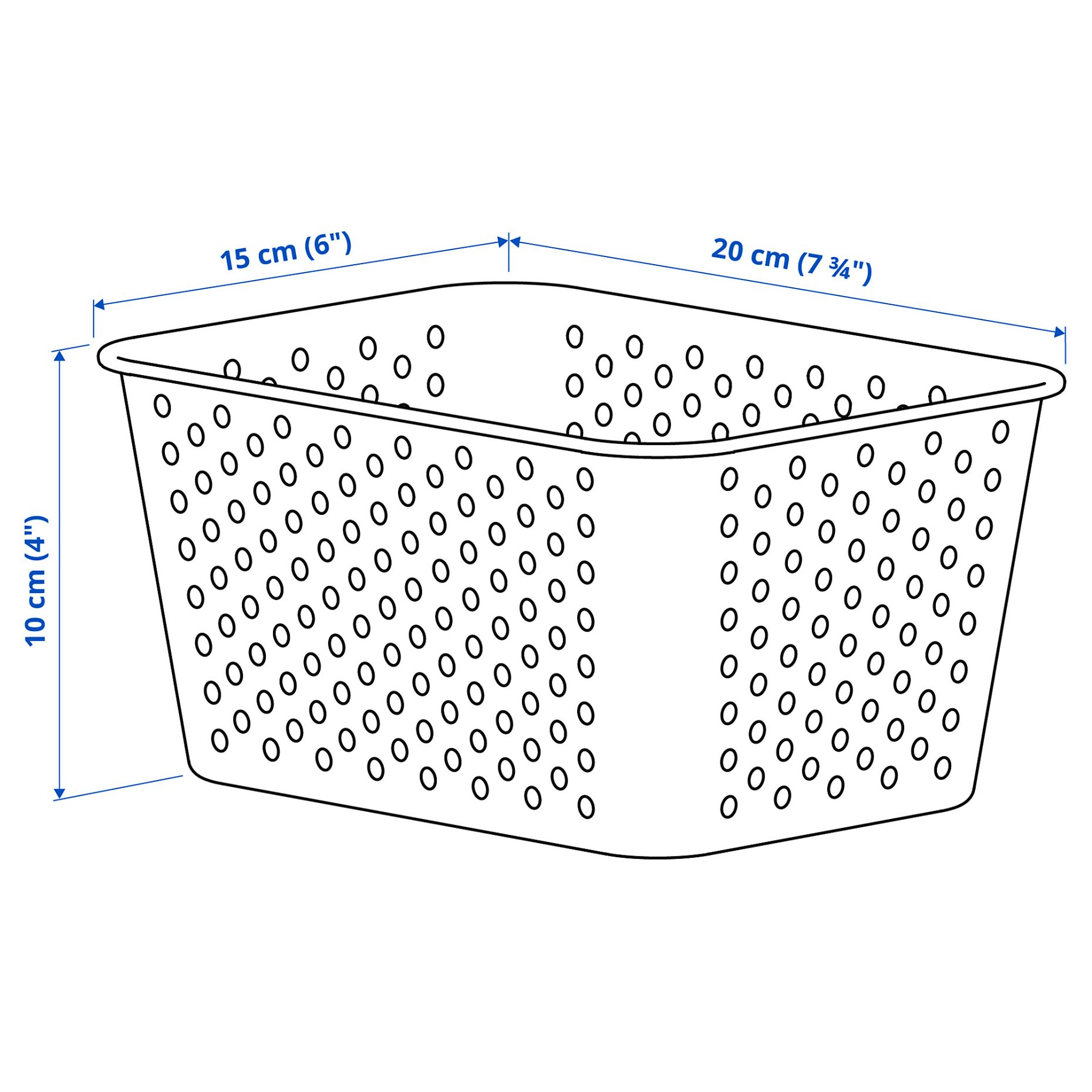 PLOGSVÄNG, storage basket, 15x20x10 cm, 205.934.54