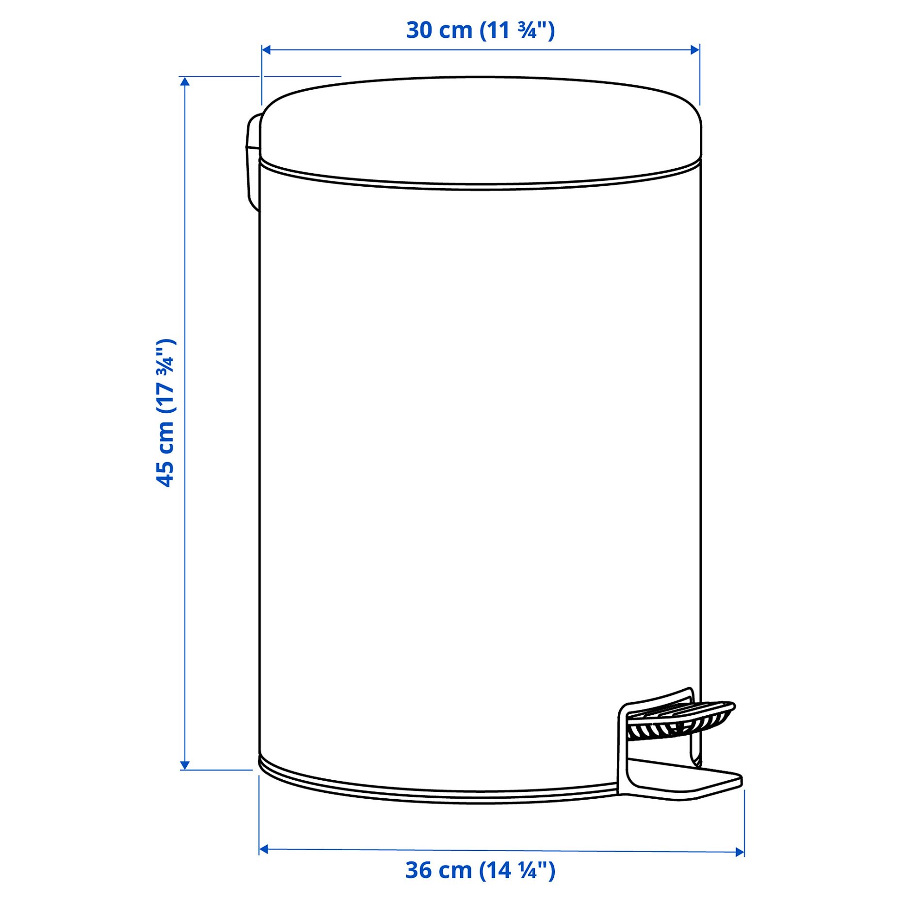 STENTRAPPA, pedal bin, 18 l, 205.953.87