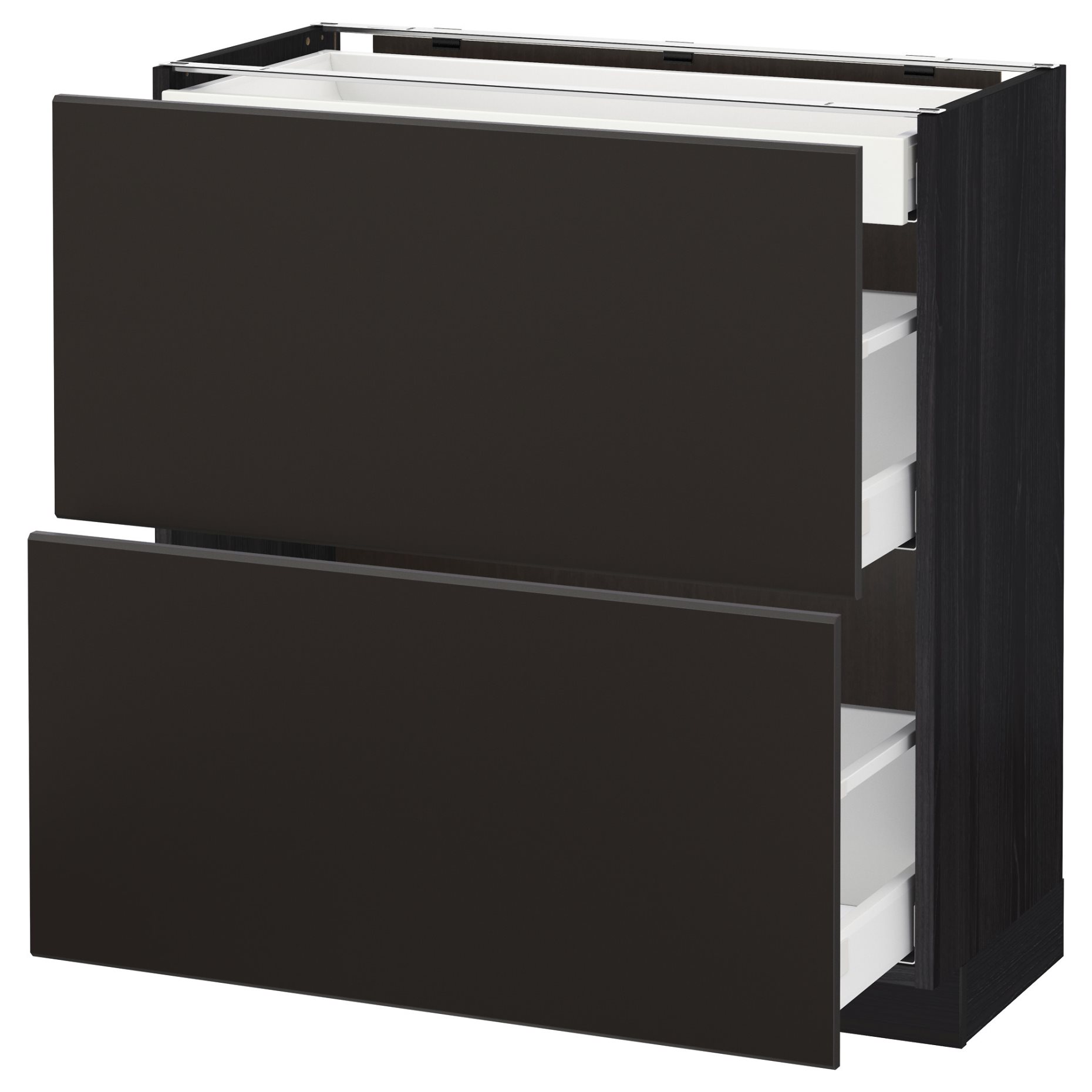 METOD/MAXIMERA, base cabinet with 2 fronts/3 drawers, 292.129.40