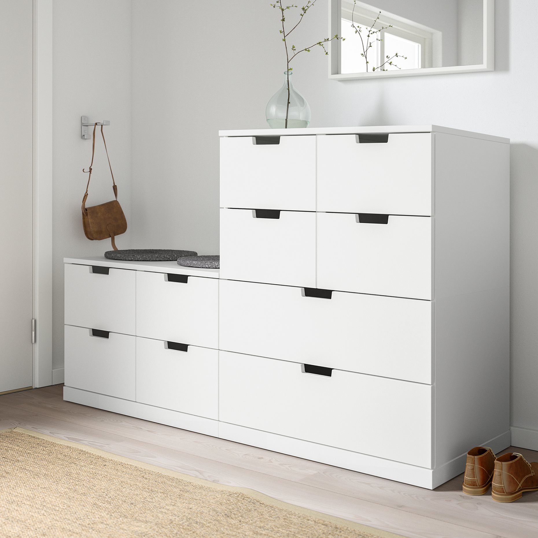 NORDLI, chest of 10 drawers, 160X99 cm, 292.480.10