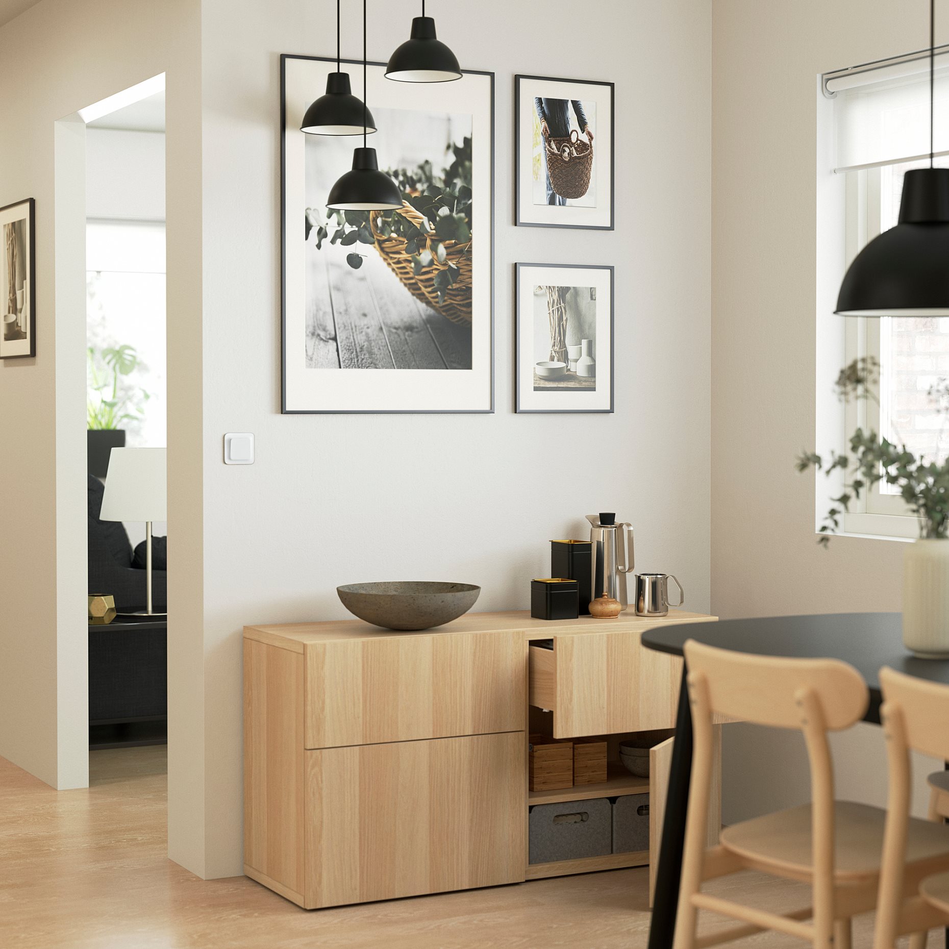 BESTÅ, storage combination with doors/drawers soft-closing, 120x42x65 cm, 293.246.26