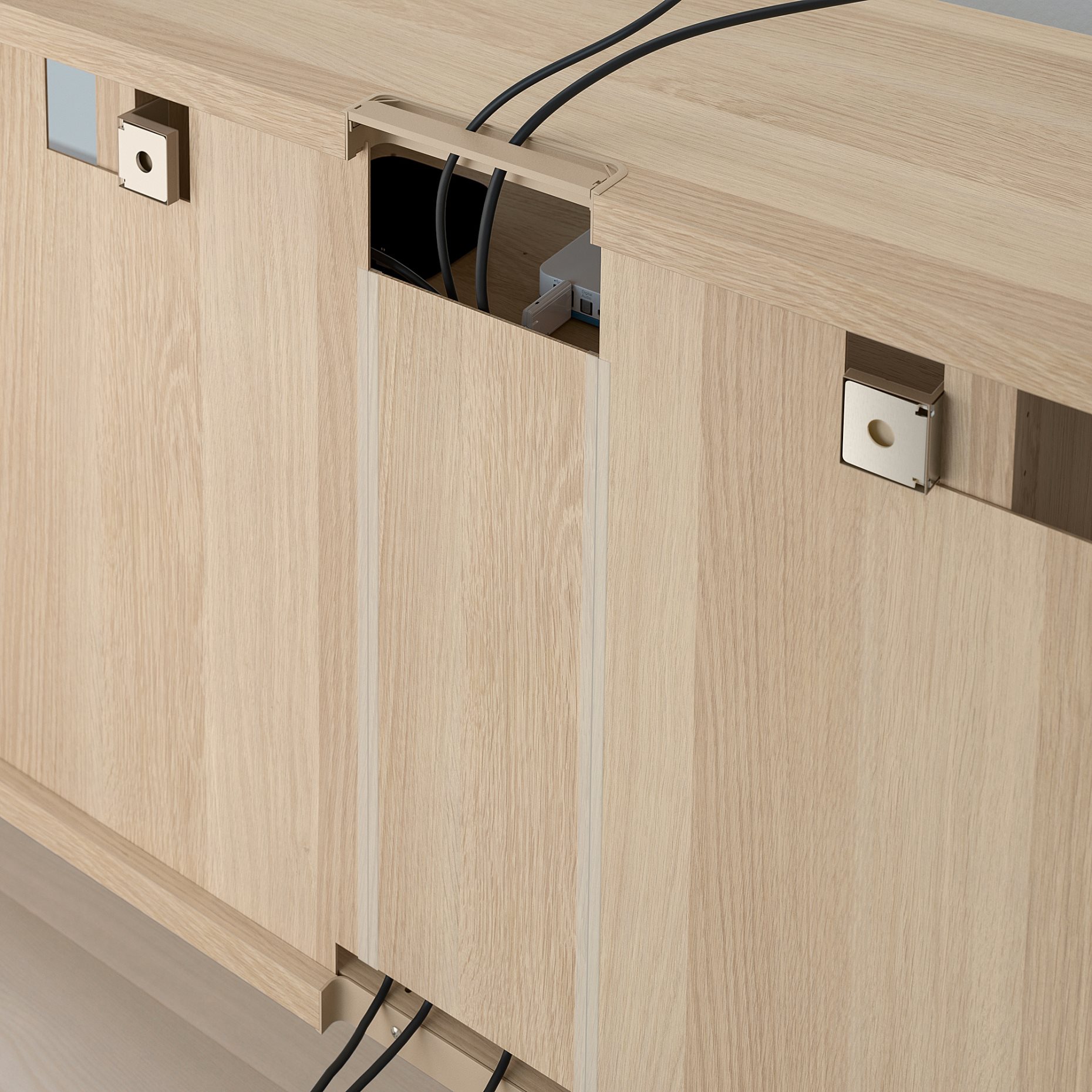 BESTÅ, TV storage combination/glass doors/drawers soft closing, 180x42x192 cm, 294.071.98
