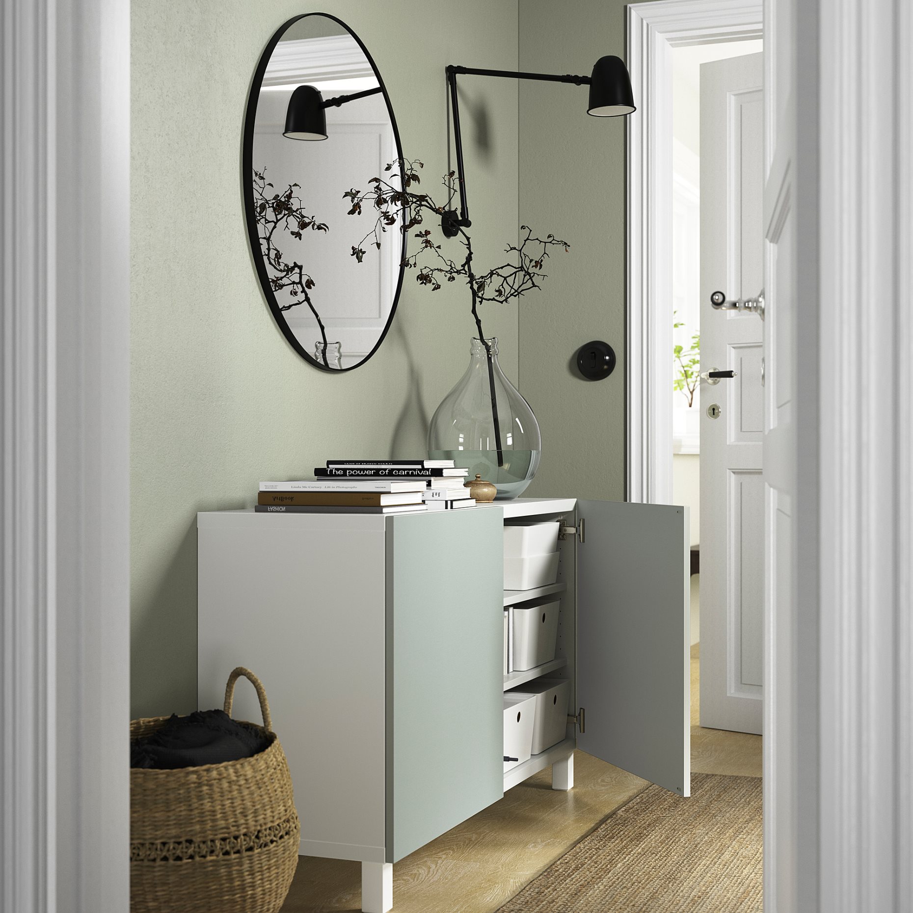 BESTÅ, storage combination with doors, 120x42x74 cm, 294.214.39