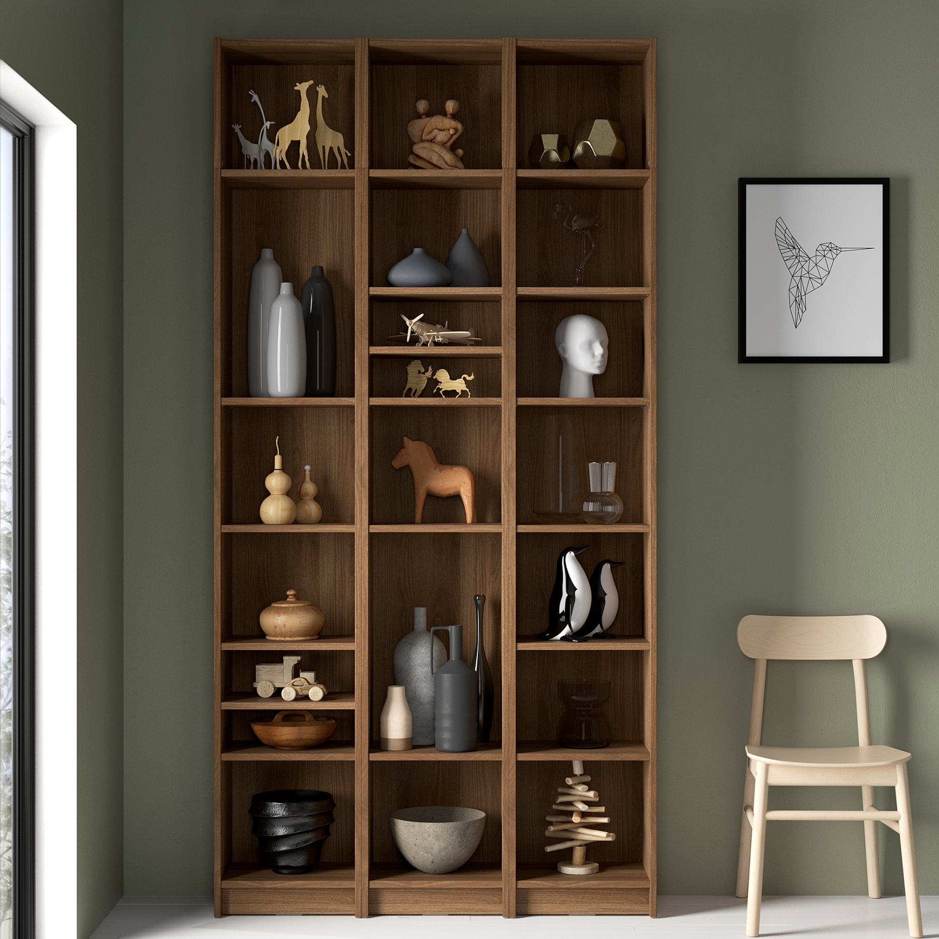 BILLY, bookcase combination with height extension units, 120x28x237 cm, 294.833.90