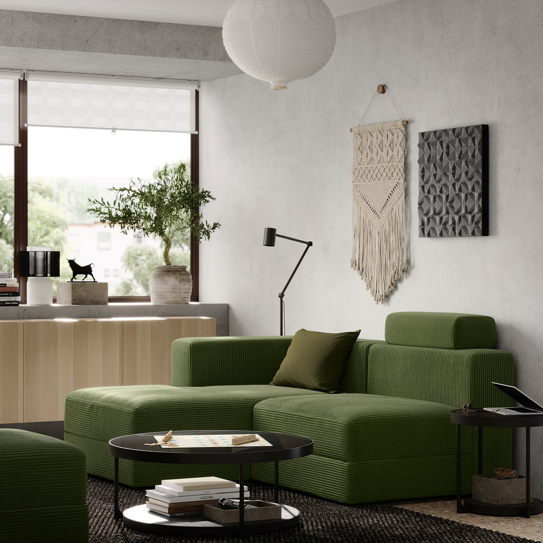 JÄTTEBO, 2,5-seat modular sofa with chaise longue/left with headrest, 294.901.02