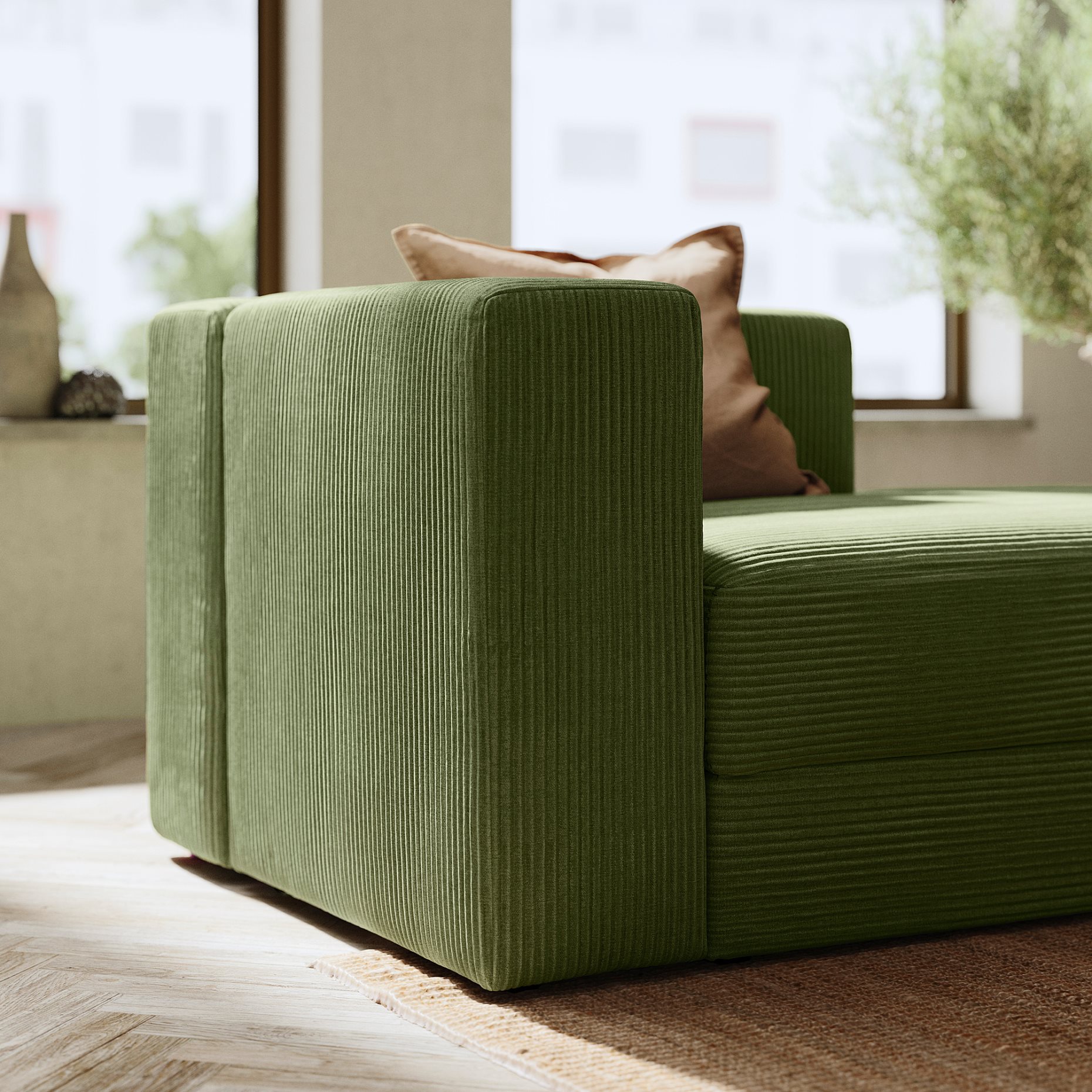JÄTTEBO, chaise longue module with armrest, right, 294.945.86