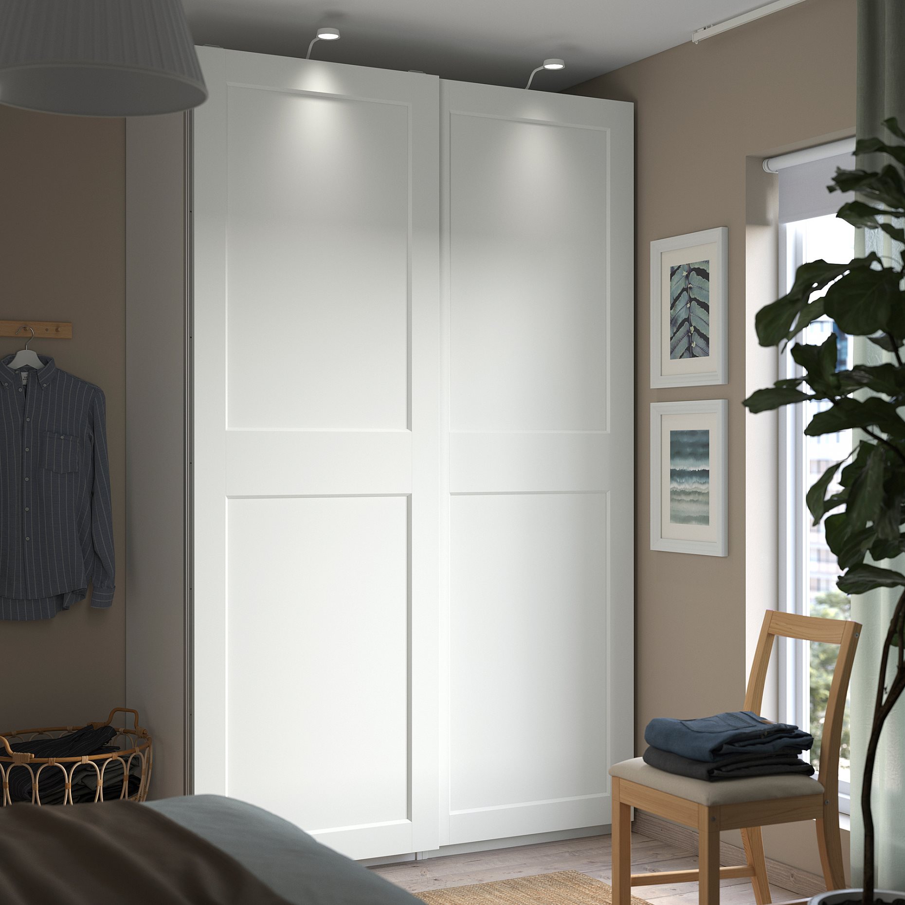 PAX/GRIMO, ντουλάπα με συρόμενες πόρτες, 150x66x236 cm, 295.002.95