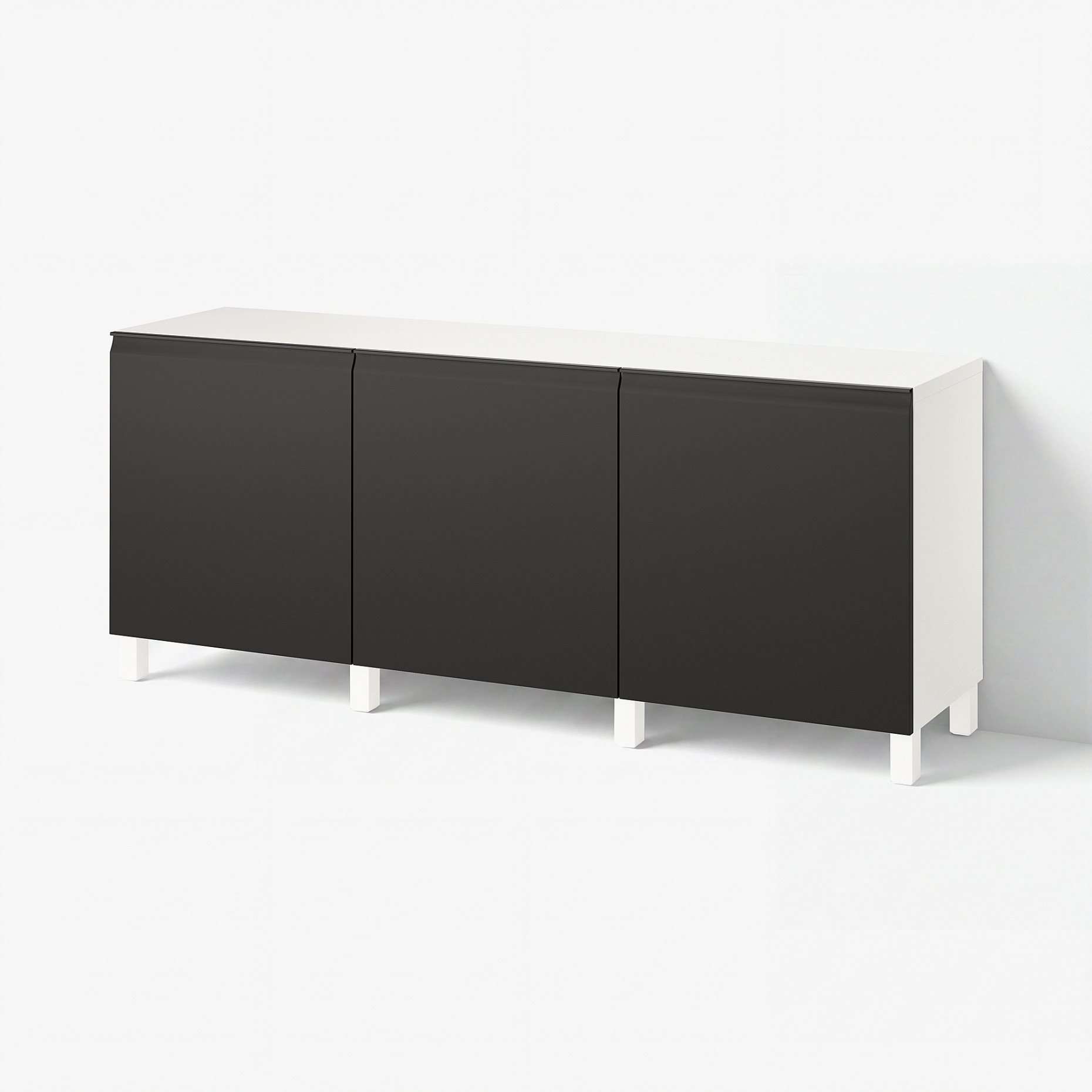 BESTÅ, σύνθεση αποθήκευσης με πόρτες, 180x42x74 cm, 295.693.41
