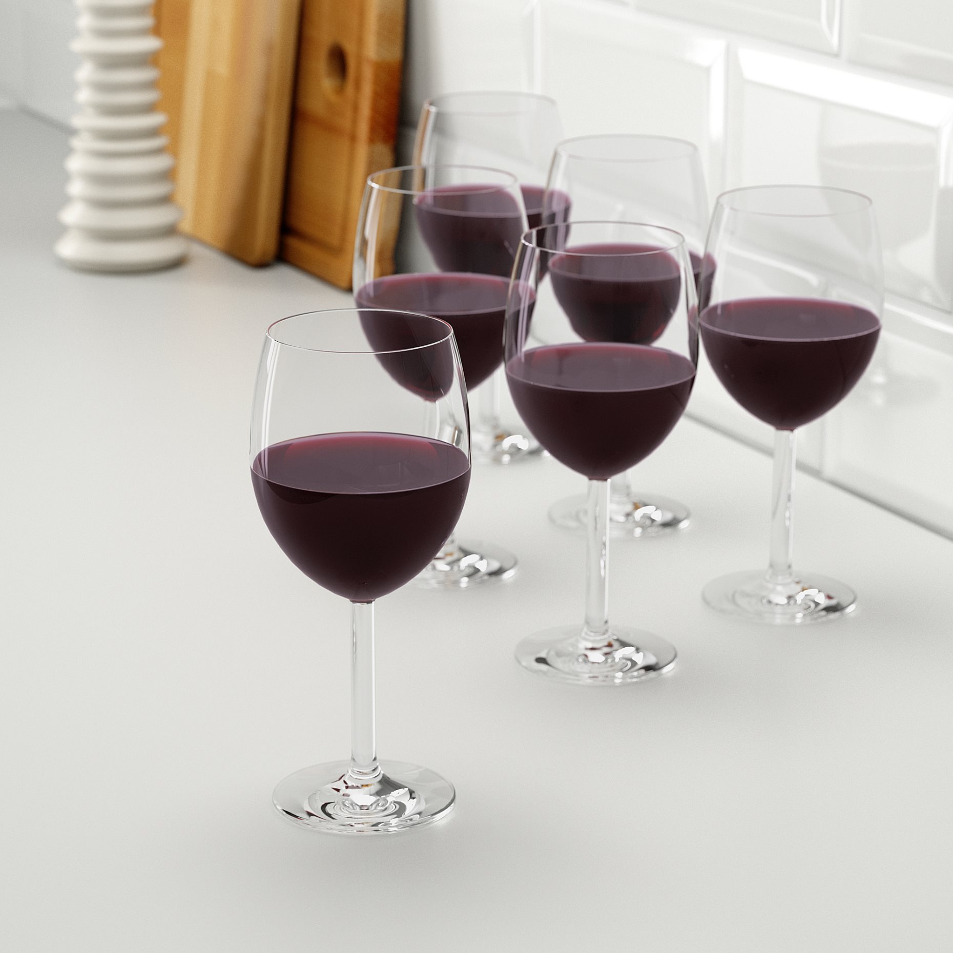 SVALKA, red wine glass, 6 pack, 300.151.23