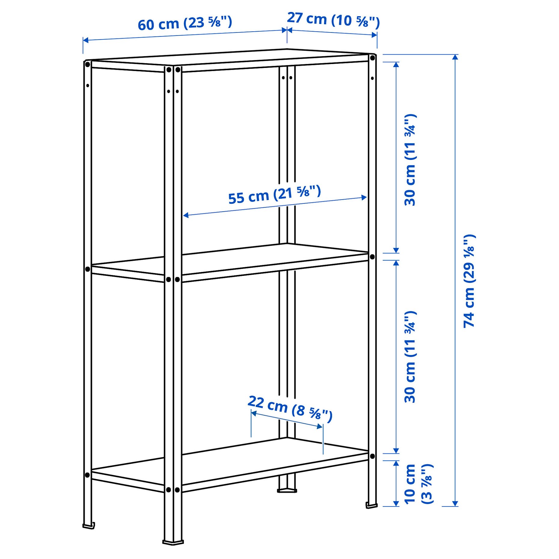 HYLLIS, shelving unit in/outdoor, 304.283.26