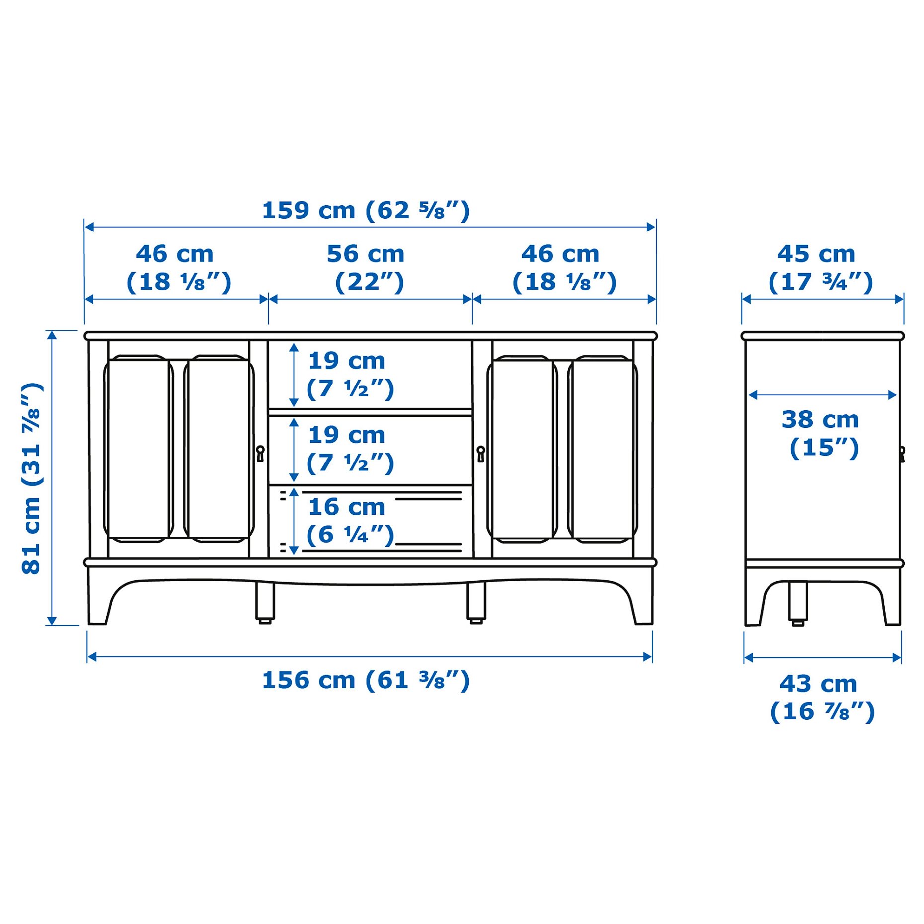 LOMMARP, έπιπλο TV, 159x45x81 cm, 304.370.00