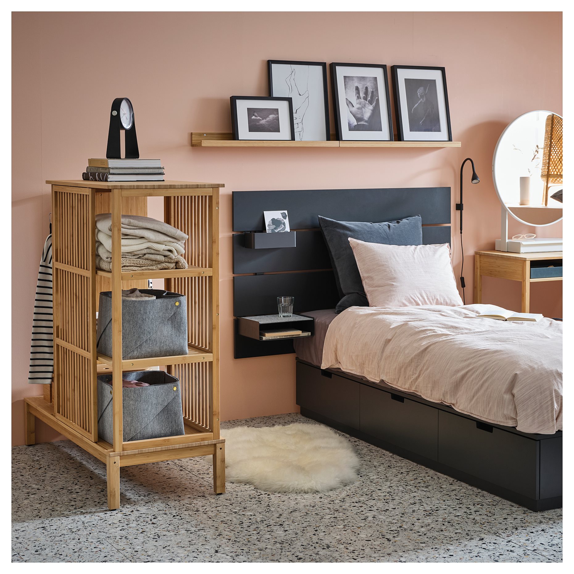 NORDKISA, open wardrobe with sliding door, 304.394.76