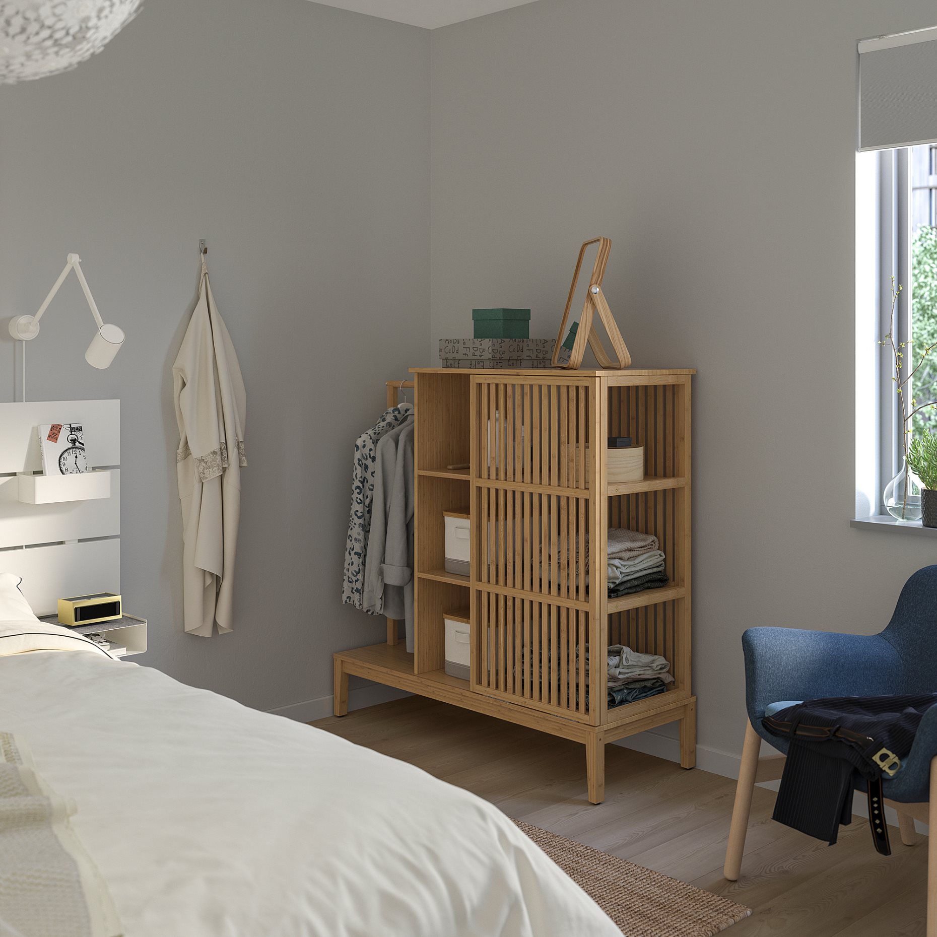 NORDKISA, ανοιχτή ντουλάπα με συρόμενη πόρτα, 304.394.76