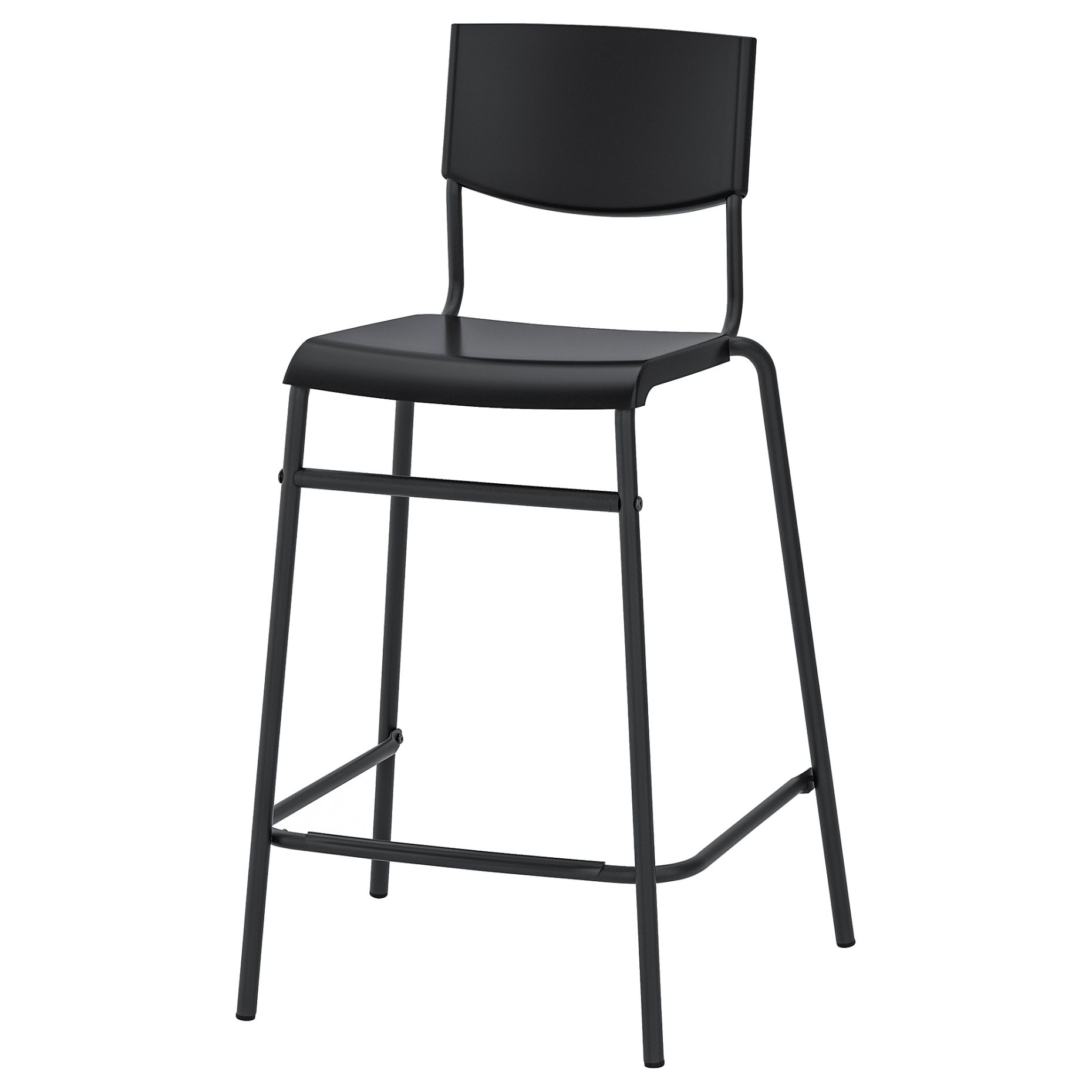 STIG, bar stool with backrest, 63 cm, 304.984.18