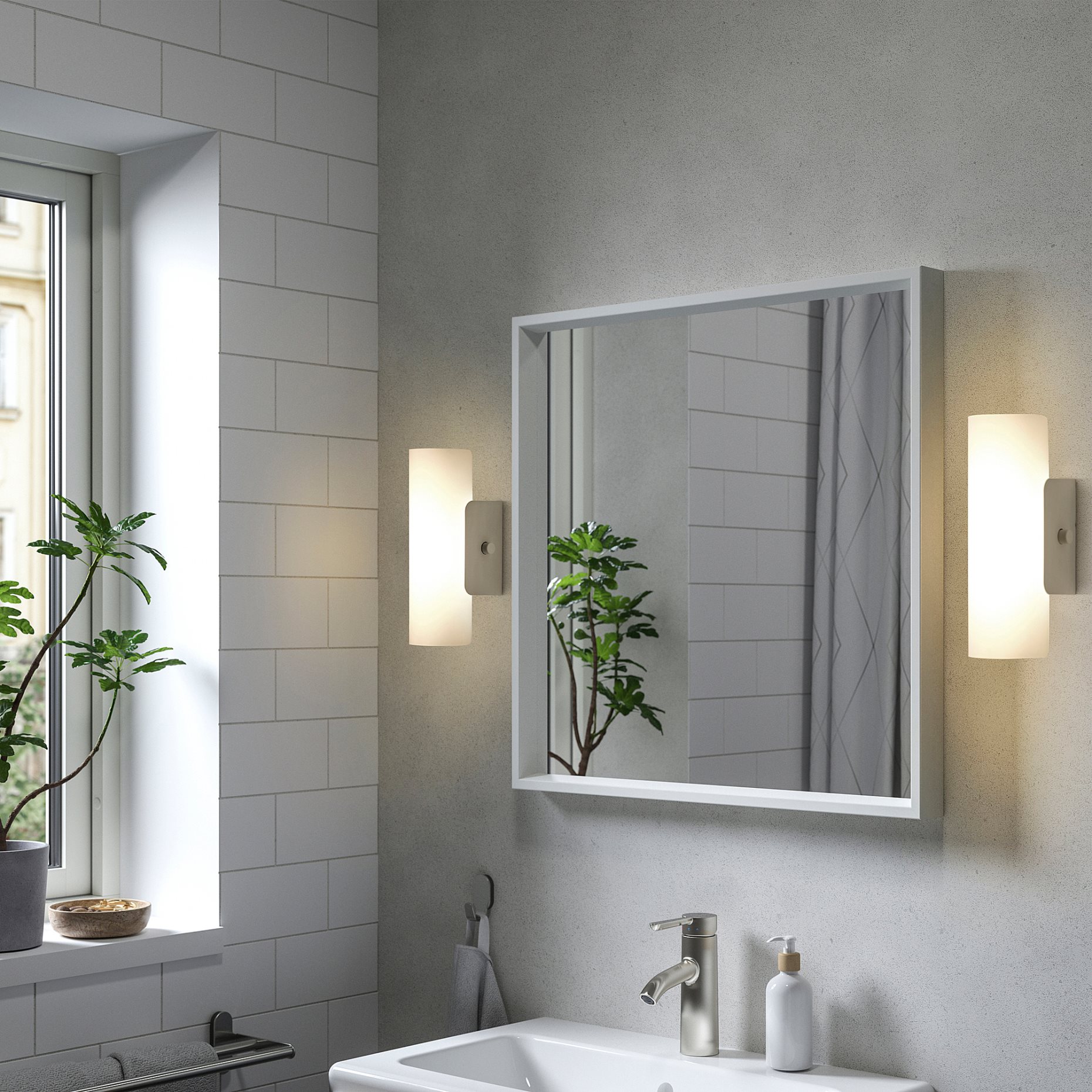 HAVSDUN, wall lamp with built-in LED light source dimmable, 304.992.53