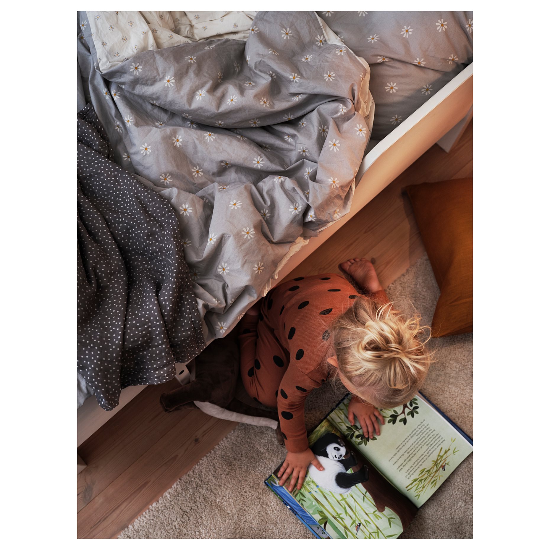 NATTSLÄNDA, παπλωματοθήκη και μαξιλαροθήκη/μοτίβο λουλουδιών, 150x200/50x60 cm, 305.080.21