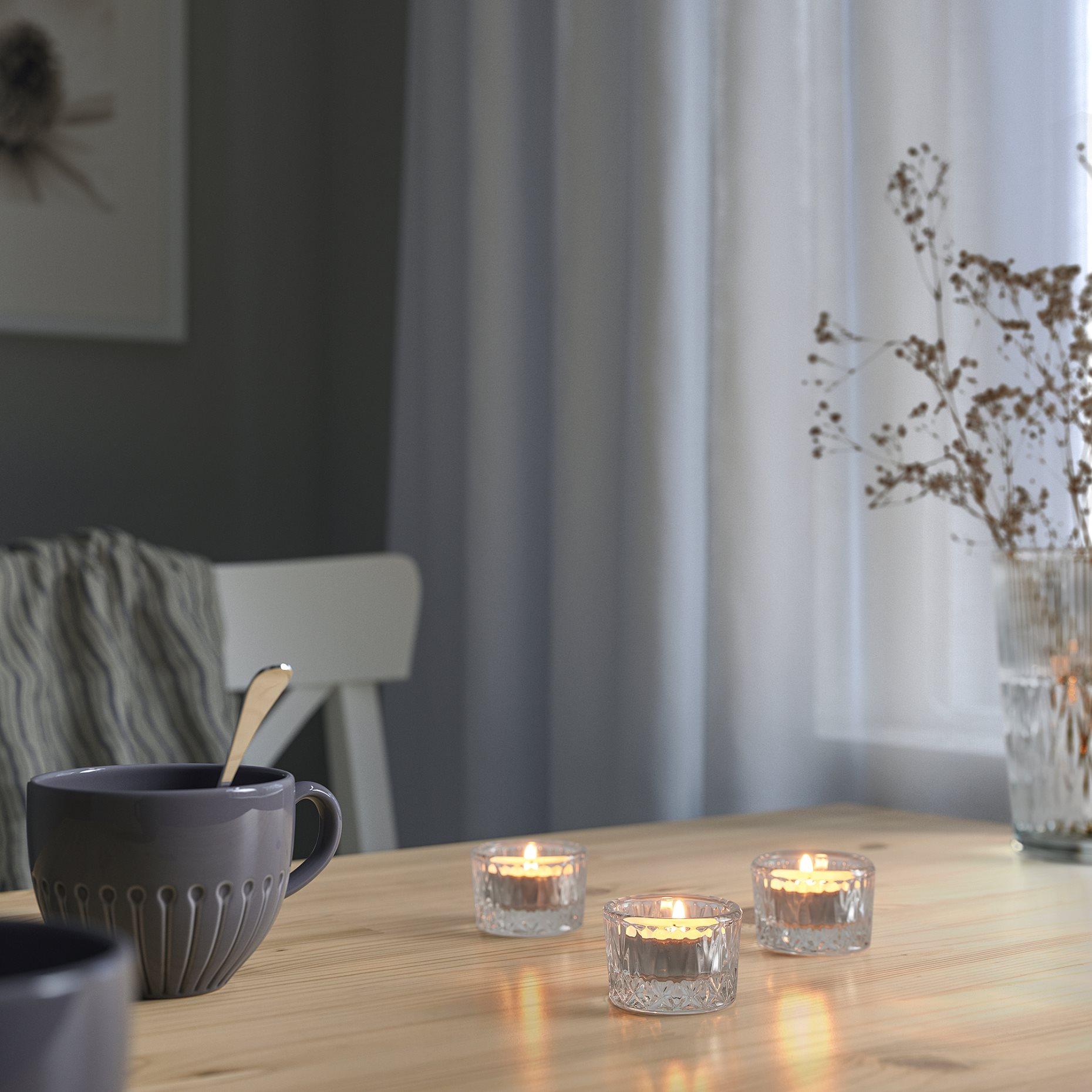 SMÄLLSPIREA, tealight holder/3 pack, 4 cm, 305.421.81