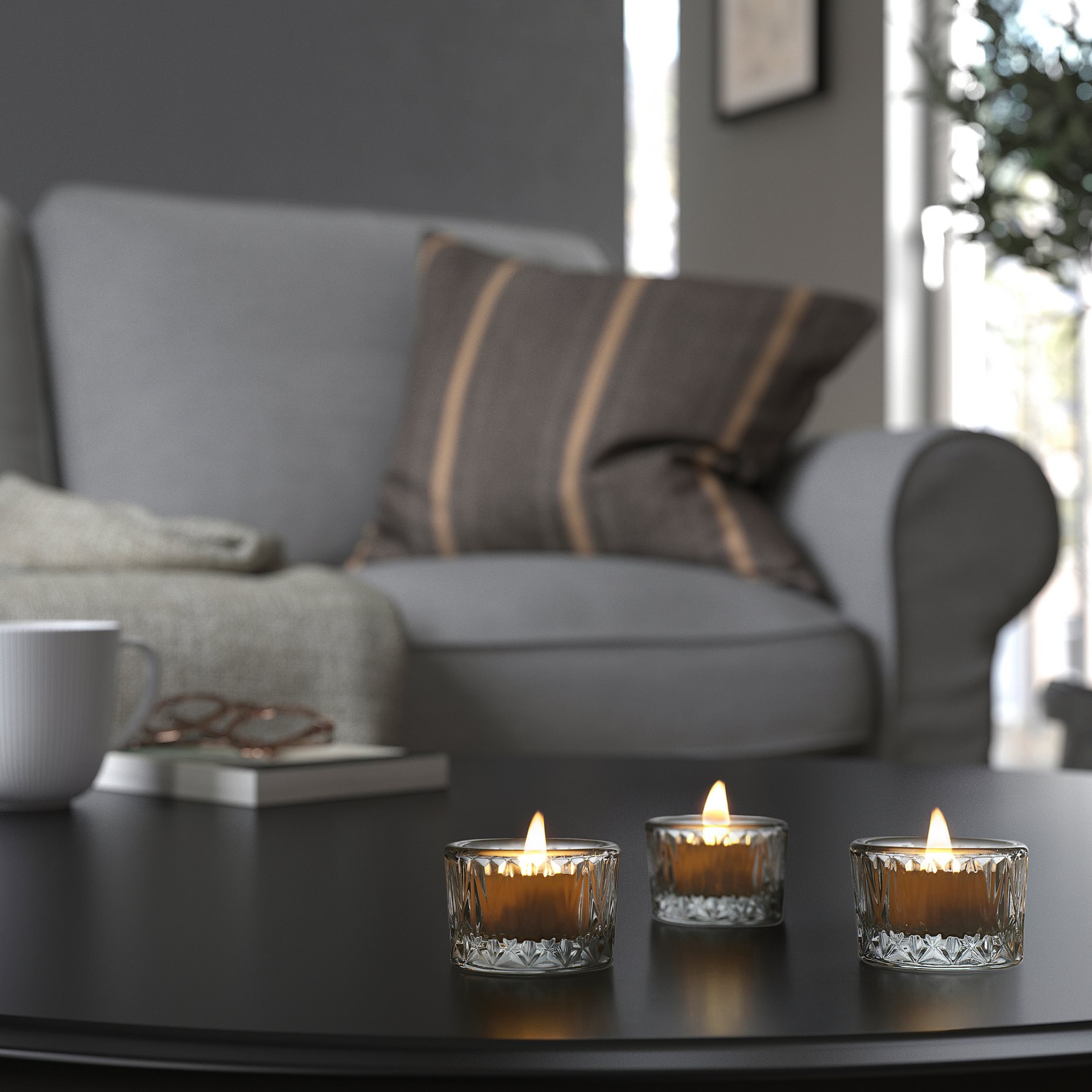 SMÄLLSPIREA, tealight holder/3 pack, 4 cm, 305.421.81