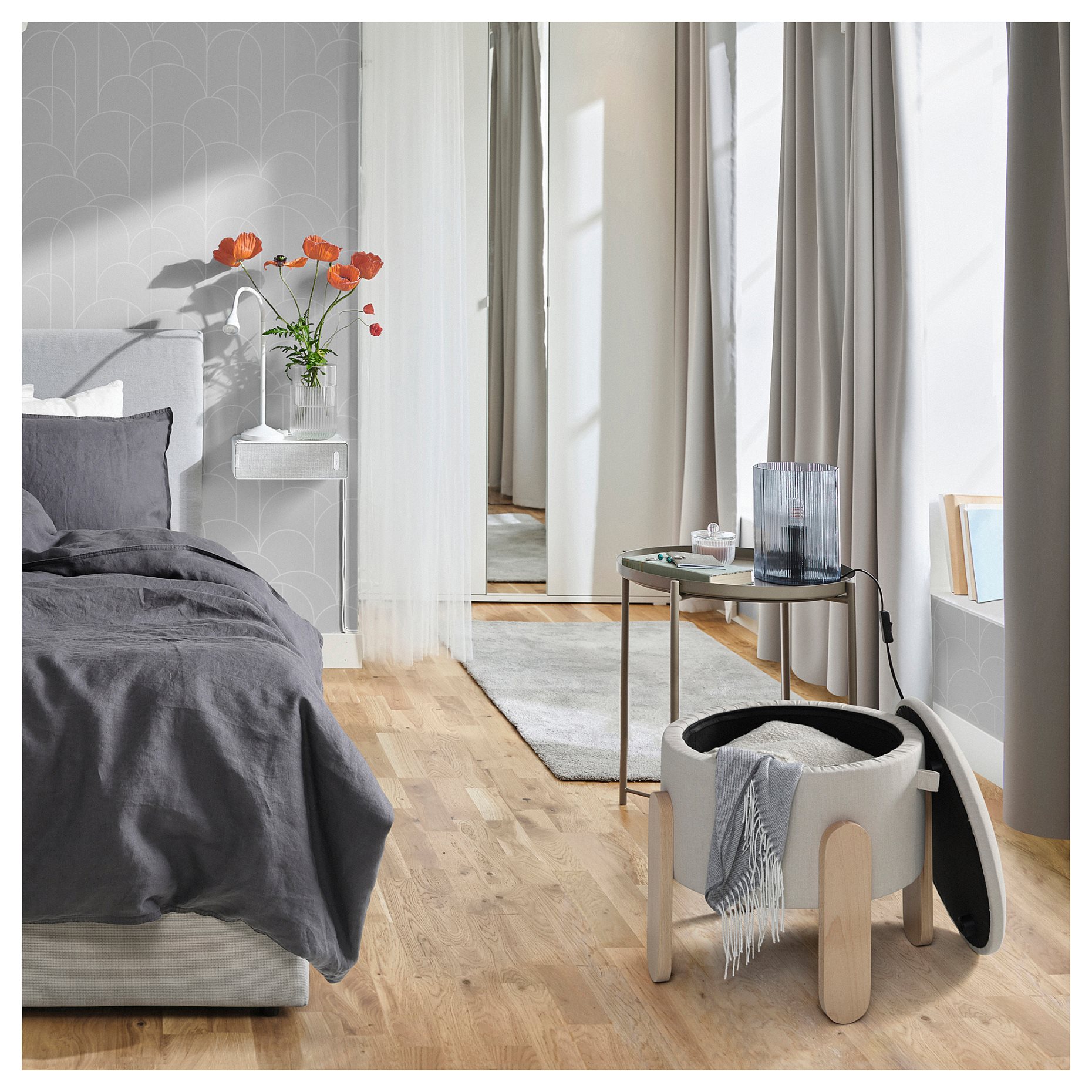 FORLUNDA, pouffe with storage, 305.527.64
