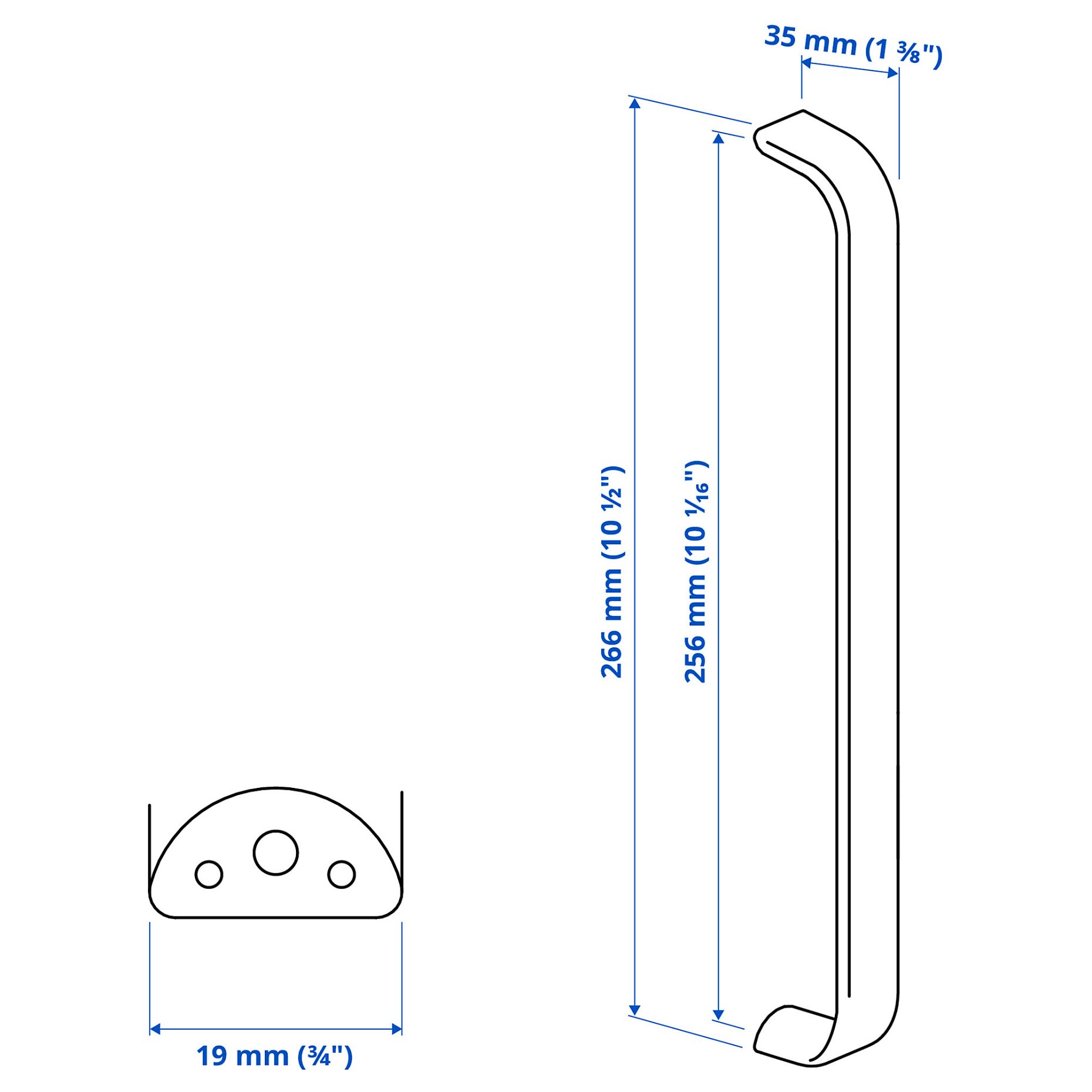 KALERUM, handle set of 2, 266 mm, 305.536.50