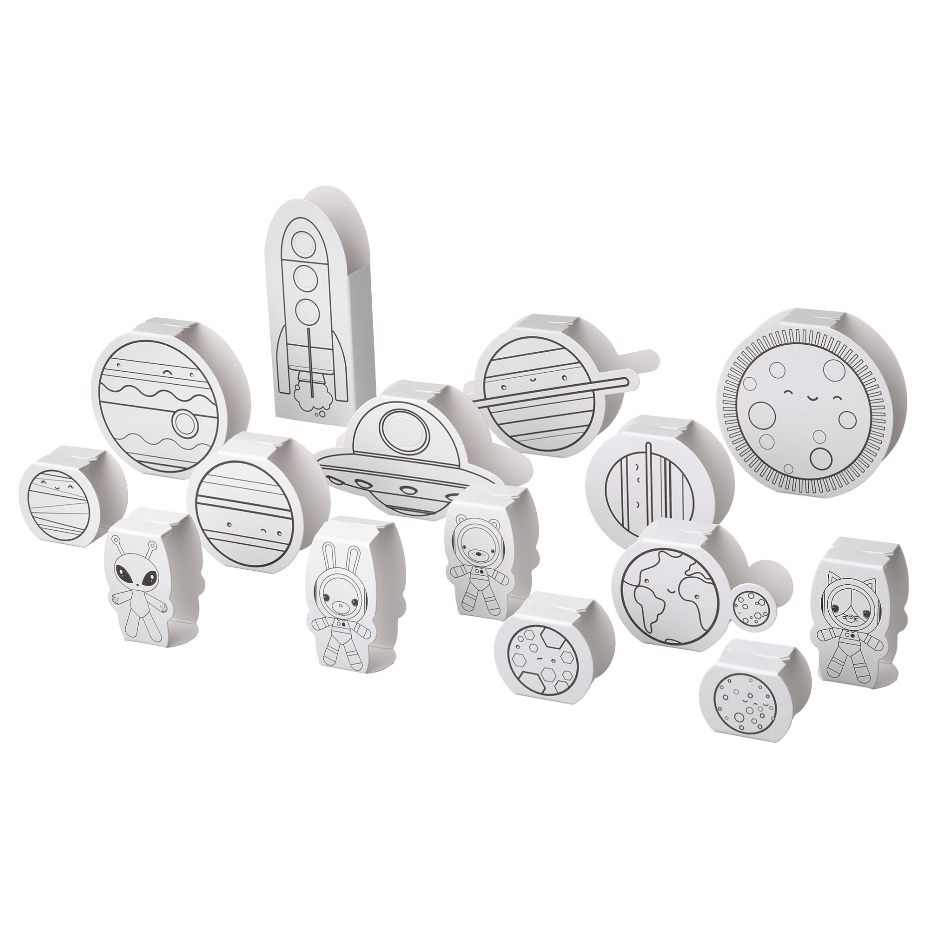 AFTONSPARV, 15-piece cardboard template set/space, 305.566.15