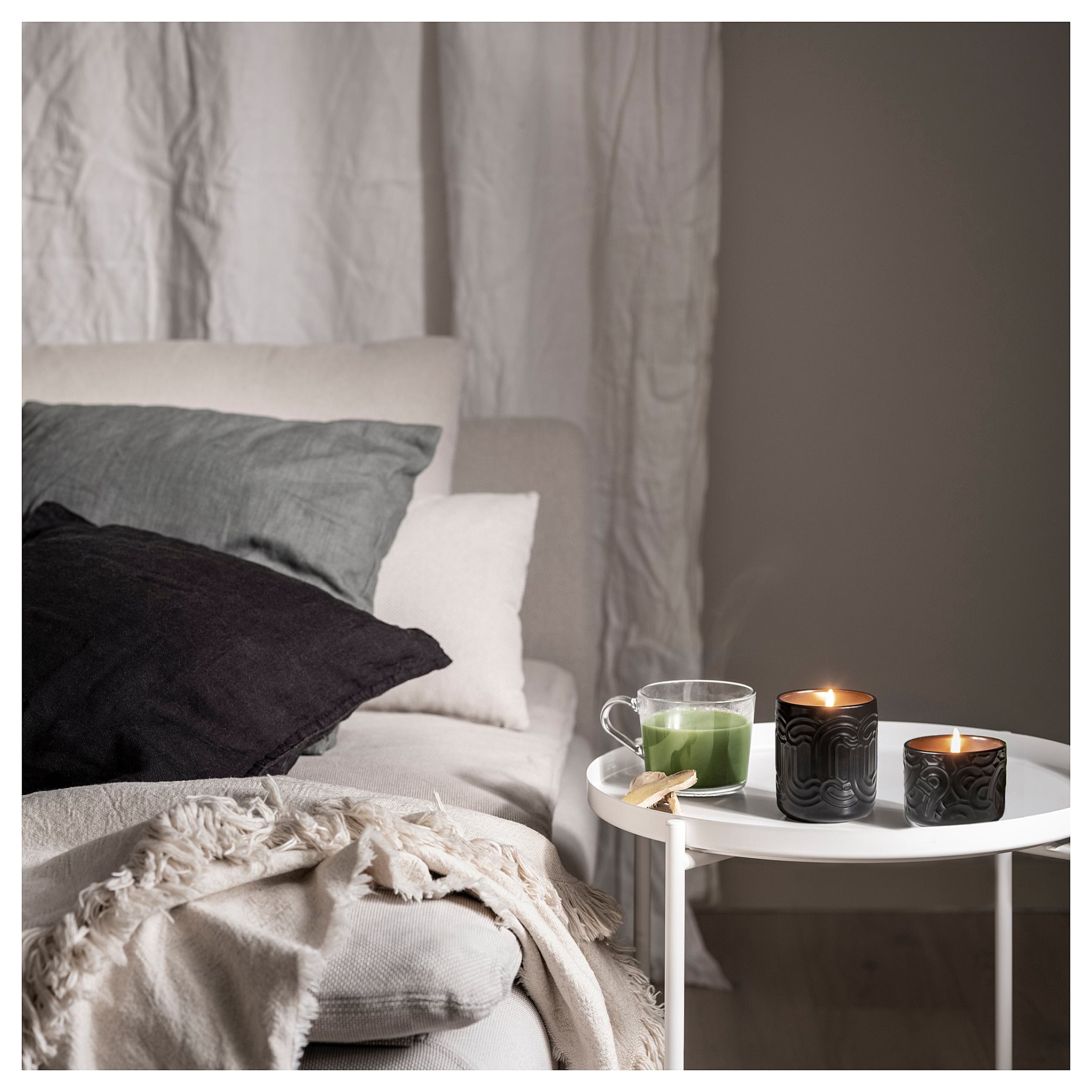 SOTRONN, scented candle in ceramic jar/matcha tea & ginger, 45 hr, 305.623.72