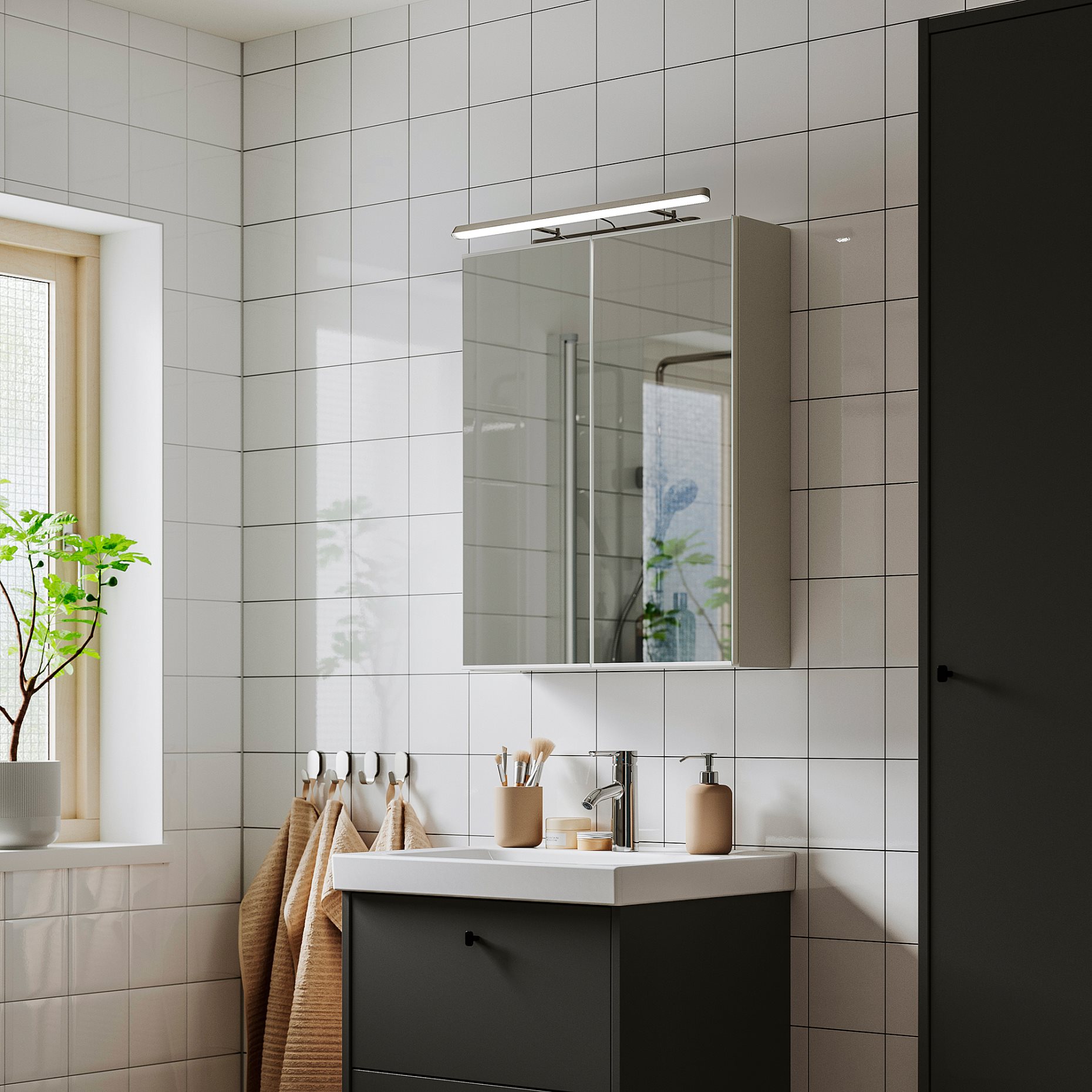 FLASKPOST, cabinet/wall lighting with built-in LED light source, 56 cm, 305.910.39
