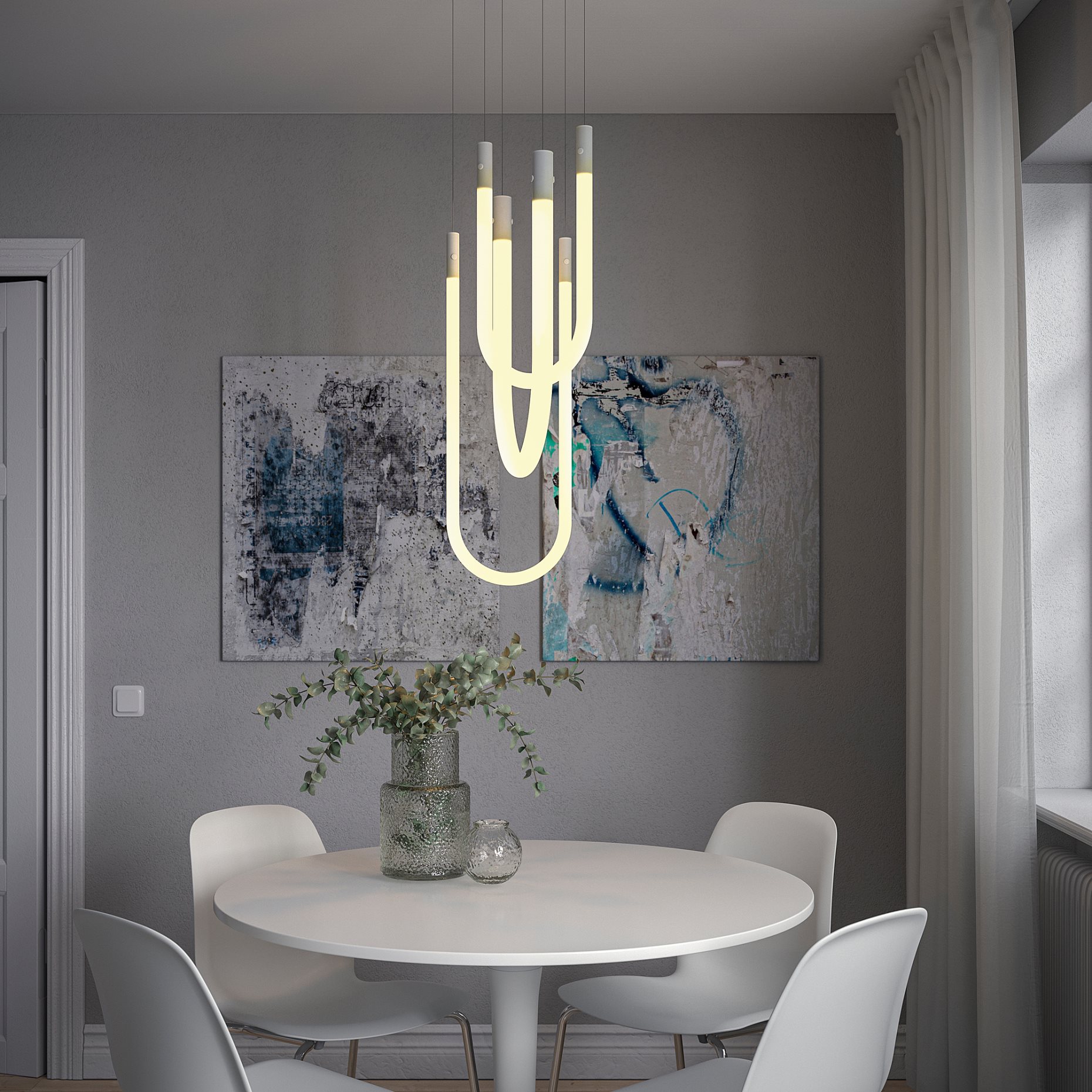 VARMBLIXT, smart pendant lamp with built-in LED light source, dimmable, 306.252.23