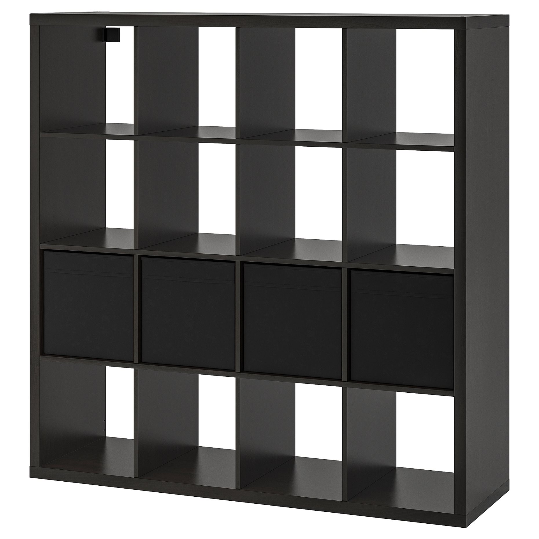 KALLAX, shelving unit with 4 inserts, 390.305.91