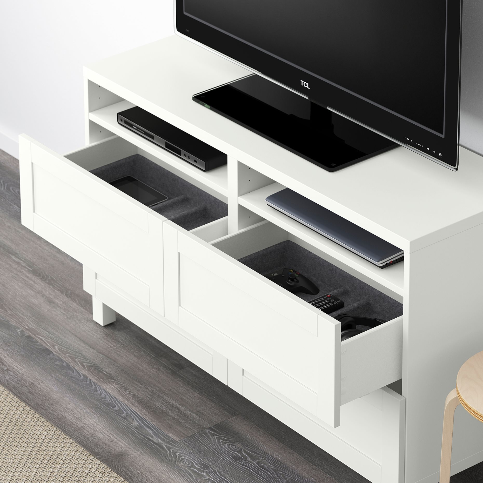 BESTÅ, έπιπλο TV με συρτάρια, 120x40x74 cm, 391.939.17