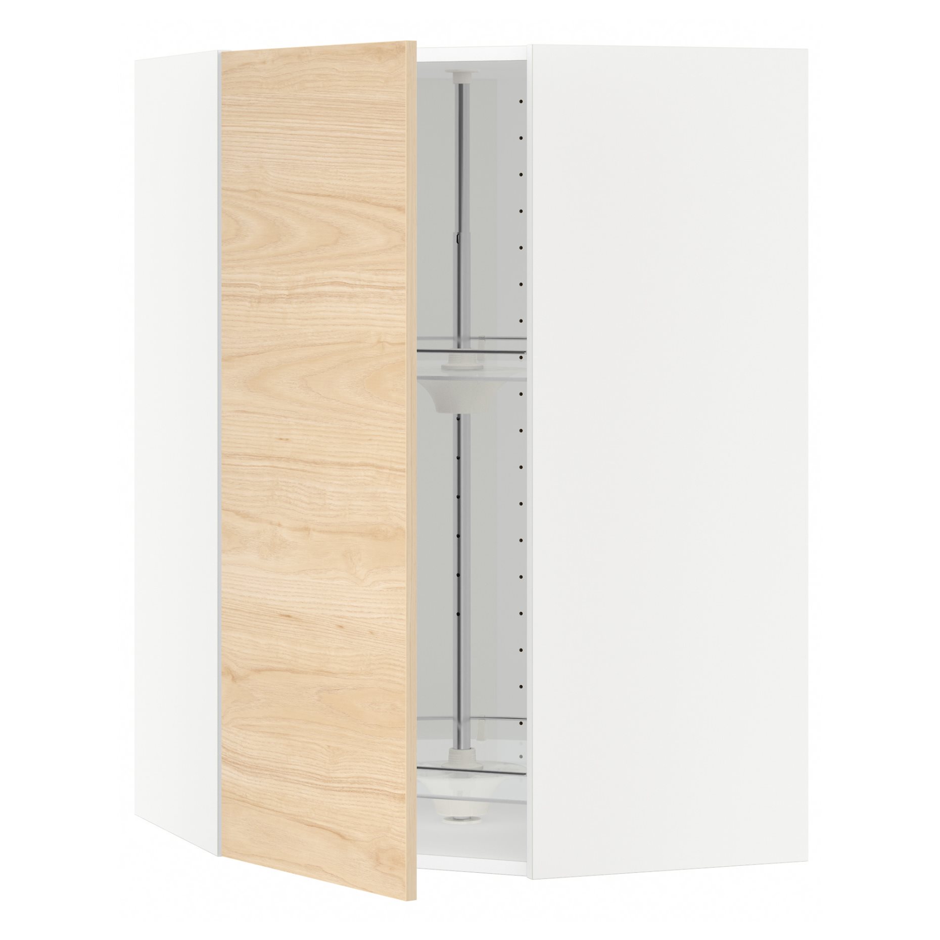METOD, corner wall cabinet with carousel, 392.157.59