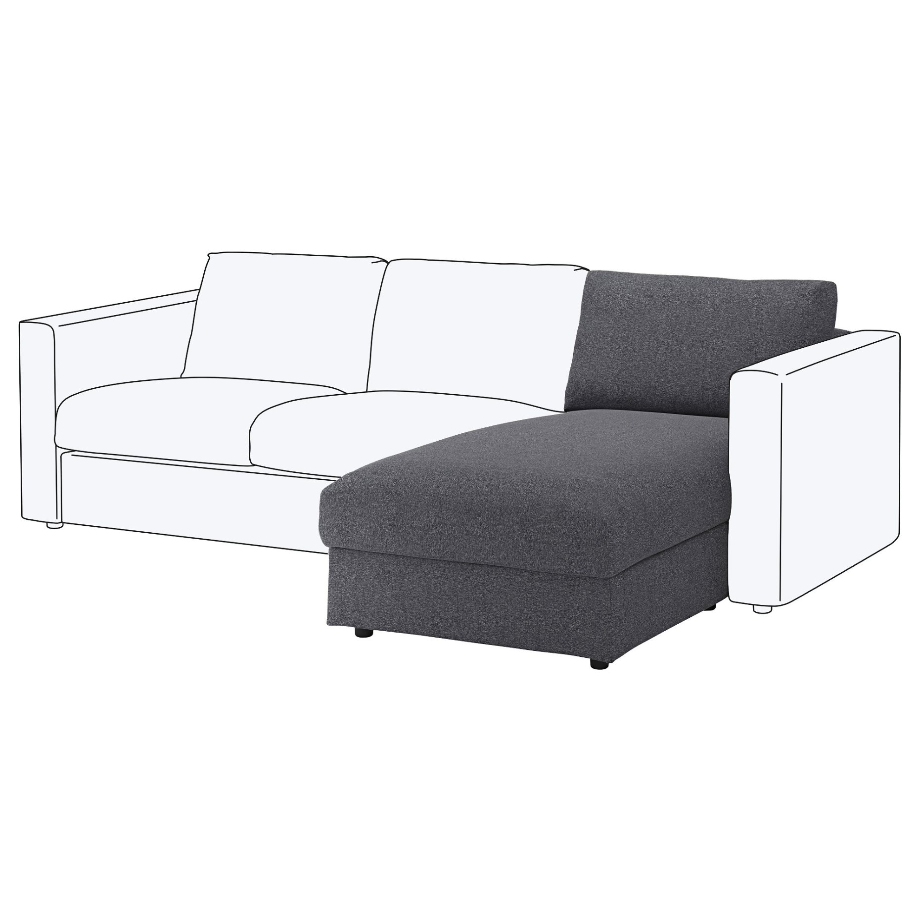 VIMLE, chaise longue section, 393.925.68