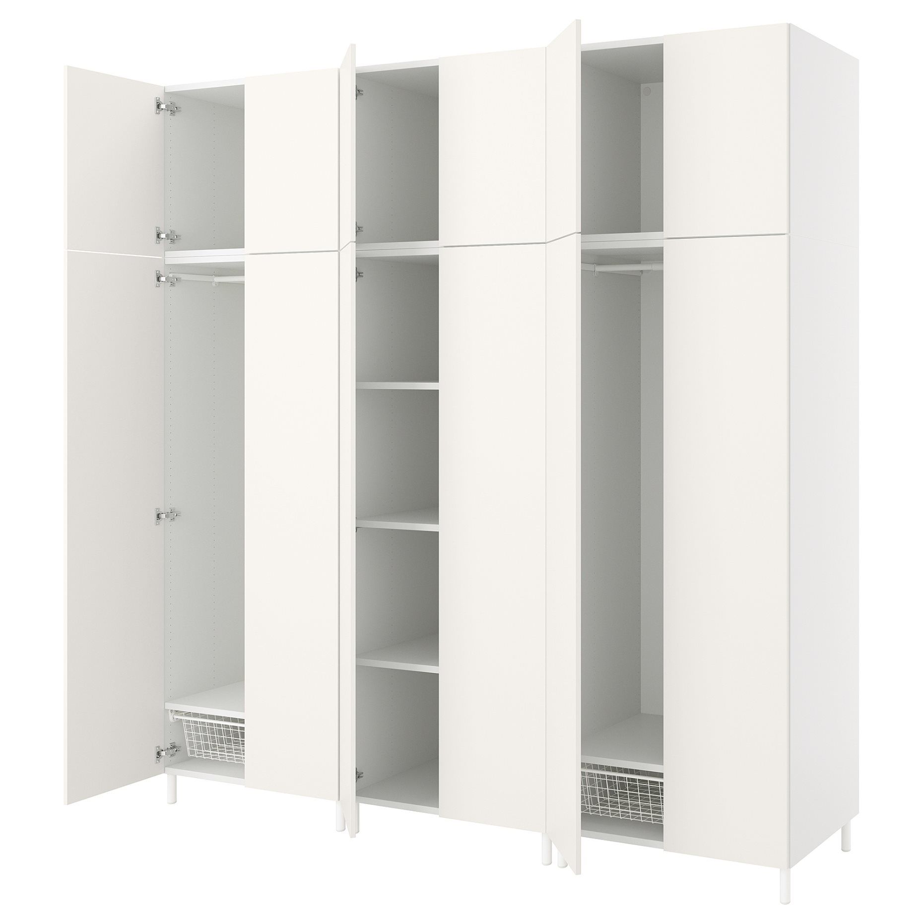 PLATSA, wardrobe with 12 doors, 240x57x251, 394.249.51