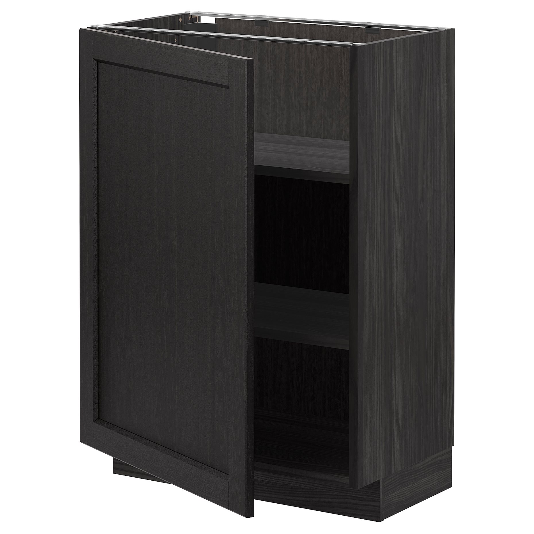 METOD, base cabinet with shelves, 60x37 cm, 394.558.91