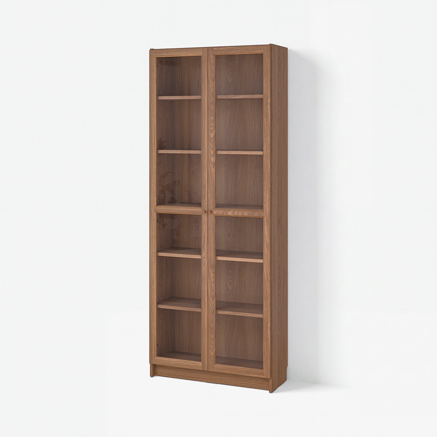 BILLY/OXBERG, bookcase with glass doors, 80x30x202 cm, 394.833.18