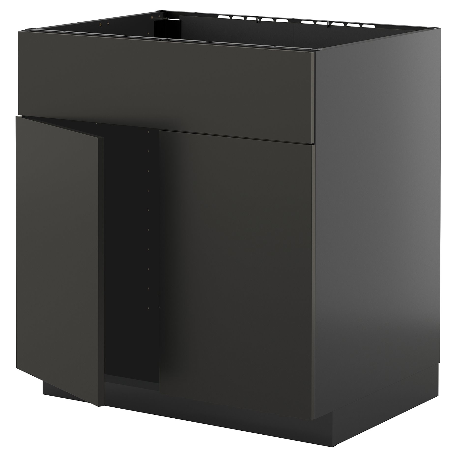 METOD, base cabinet for sink with 2 doors/front, 80x60 cm, 395.875.56