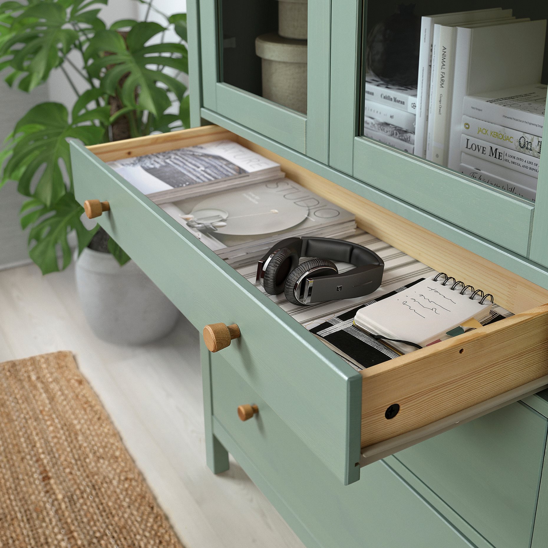 HEMNES, σύνθεση αποθήκευσης με πόρτες/συρτάρια, 270x197 cm, 395.910.68
