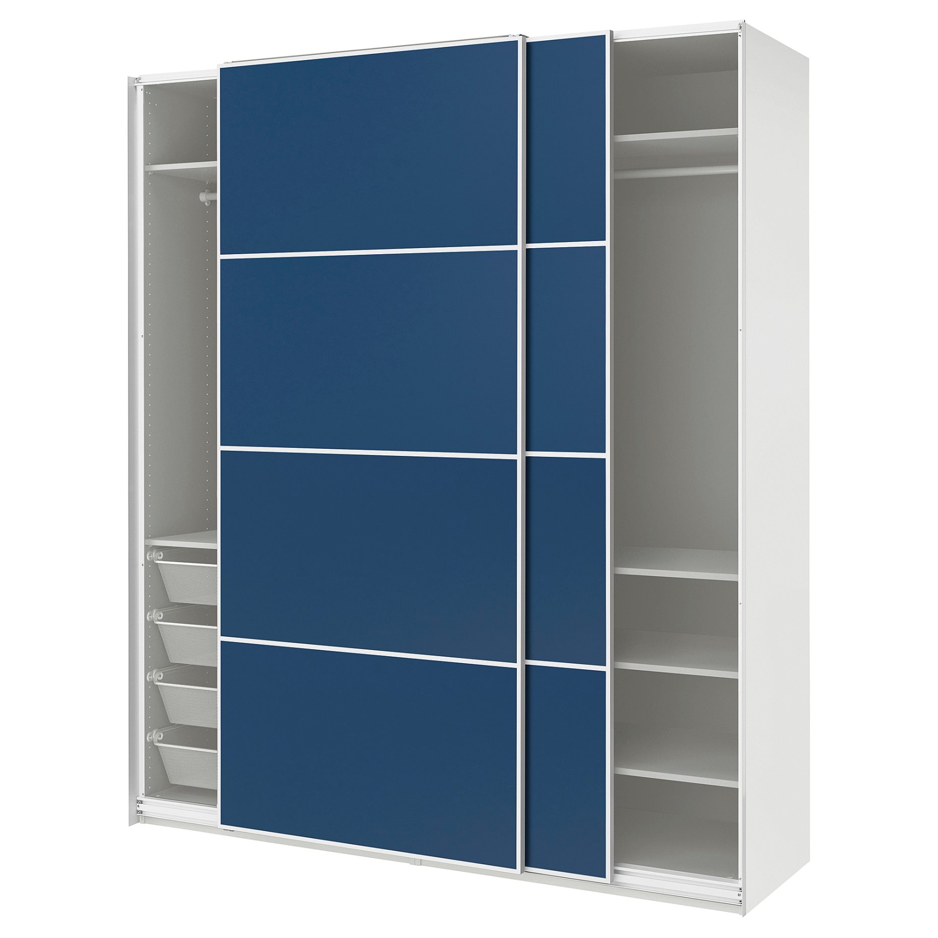 PAX/MEHAMN, wardrobe with sliding doors, 200x66x236 cm, 396.087.14